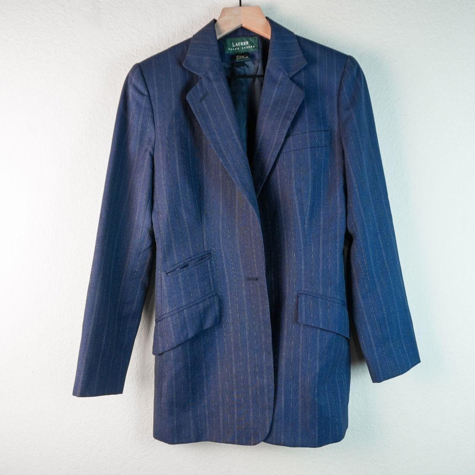 Lauren Ralph Lauren Ralph Lauren Blazer Women's 6 Navy Lauren Striped Size M / US 6-8 / IT 42-44 - 1 Thumbnail