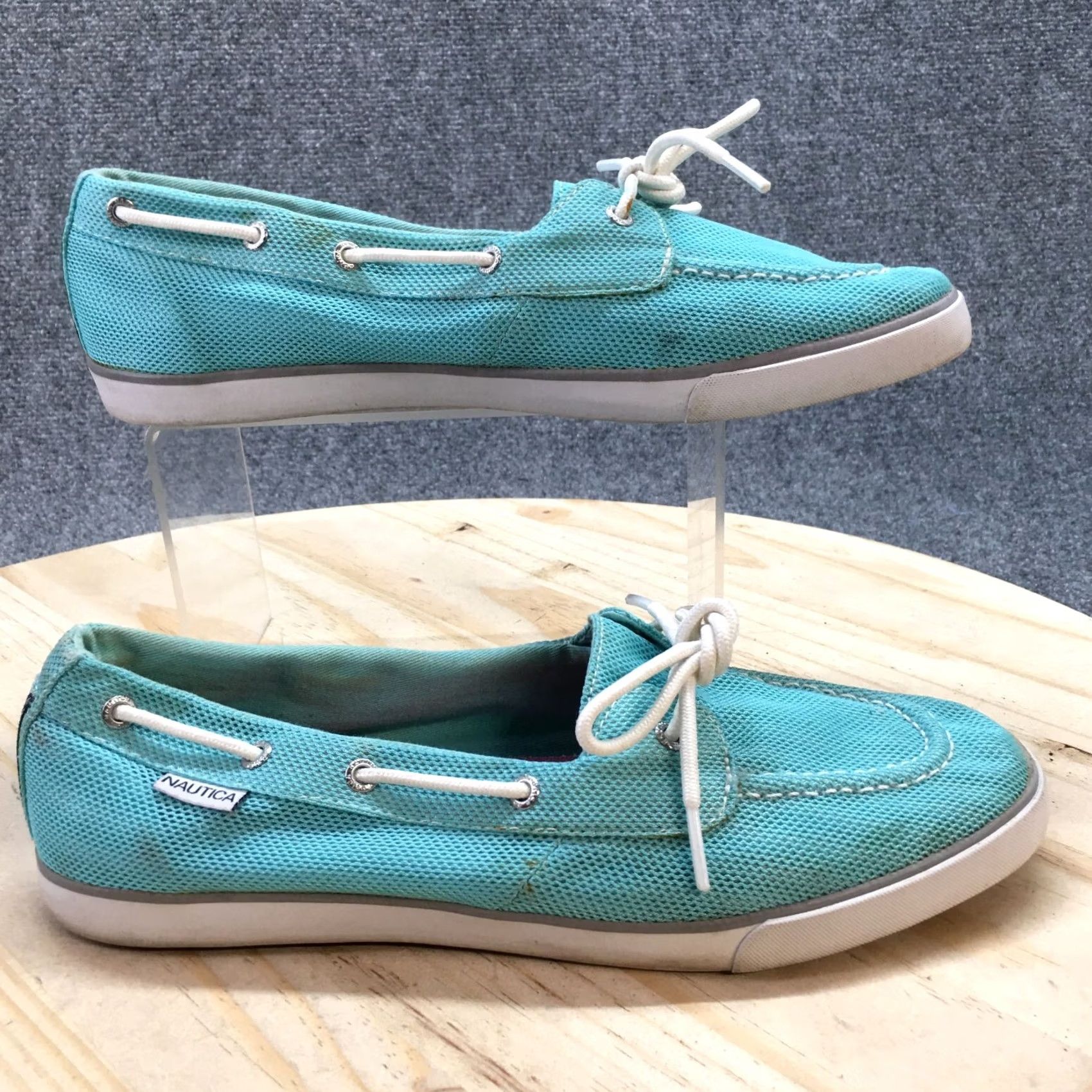 Nautica Nautica Shoes Womens 10 Boat Aqua Blue Lace Up Casual Comfort Low Top Round Toe Shirt? Size L / US 10 / IT 46 - 2 Thumbnail