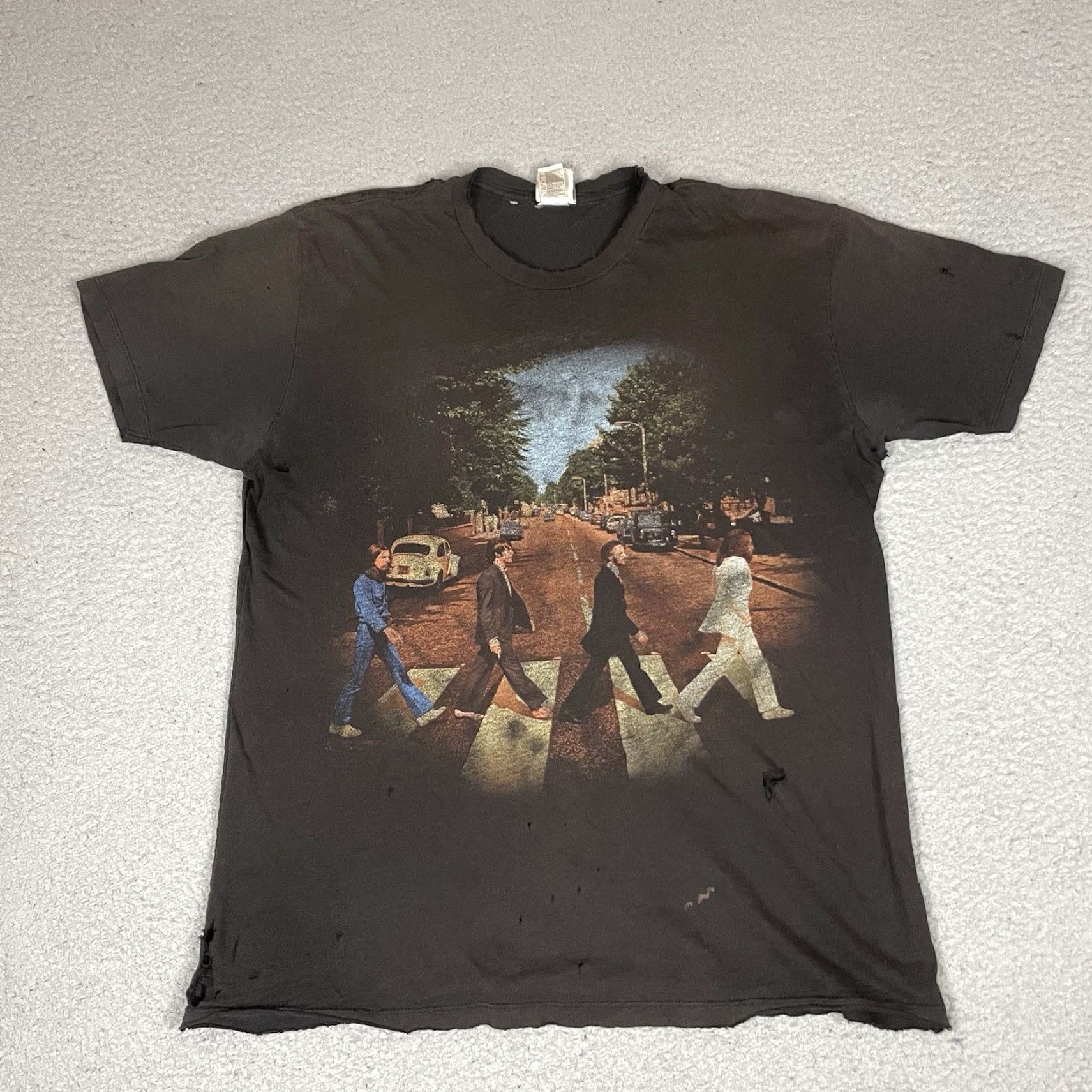 Thrasher The Beatles T Shirt Adult Large Black Abbey Road Distressed Y2k Thrashed Faded L Size US L / EU 52-54 / 3 - 2 Thumbnail
