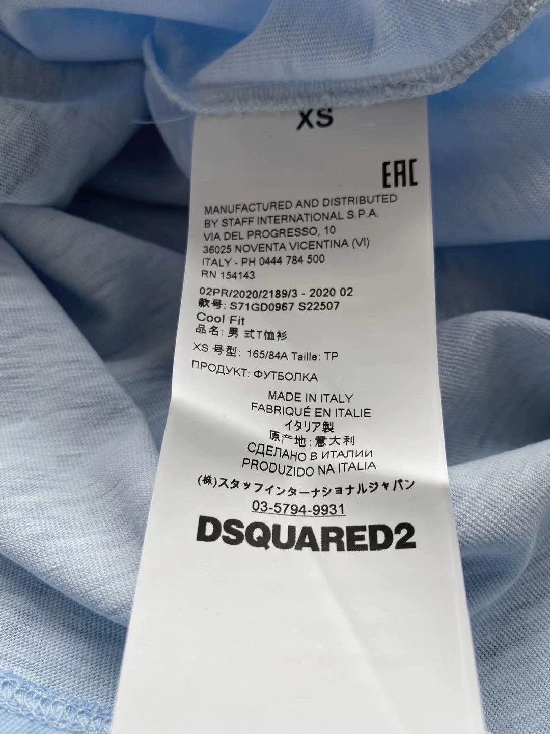 Dsquared2 Dsquared2 2020FW light blue cartoon T-shirt XS/S/M Size US XS / EU 42 / 0 - 7 Thumbnail