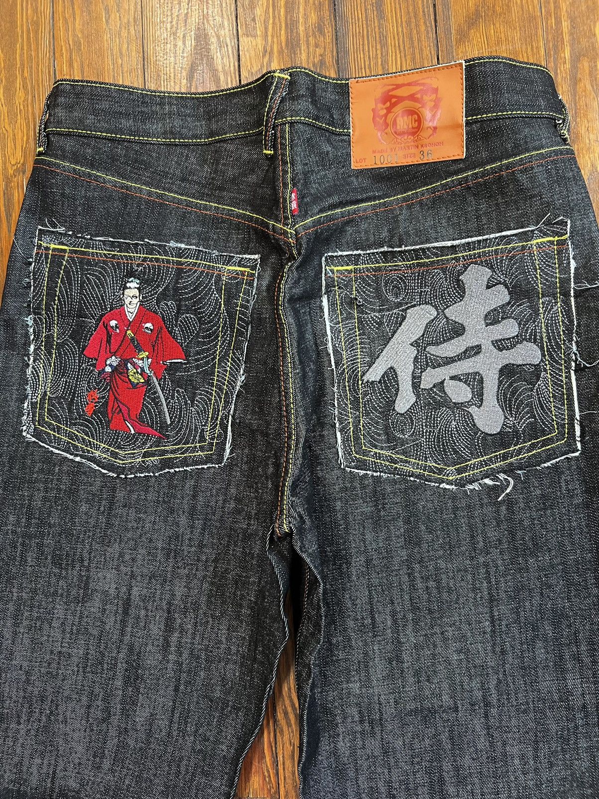 Japanese Brand × RMC Jeans × Vintage RMC Red Monkey Jeans y2K Vintage Japanese Embroidered Denim Size US 36 / EU 52 - 1 Thumbnail