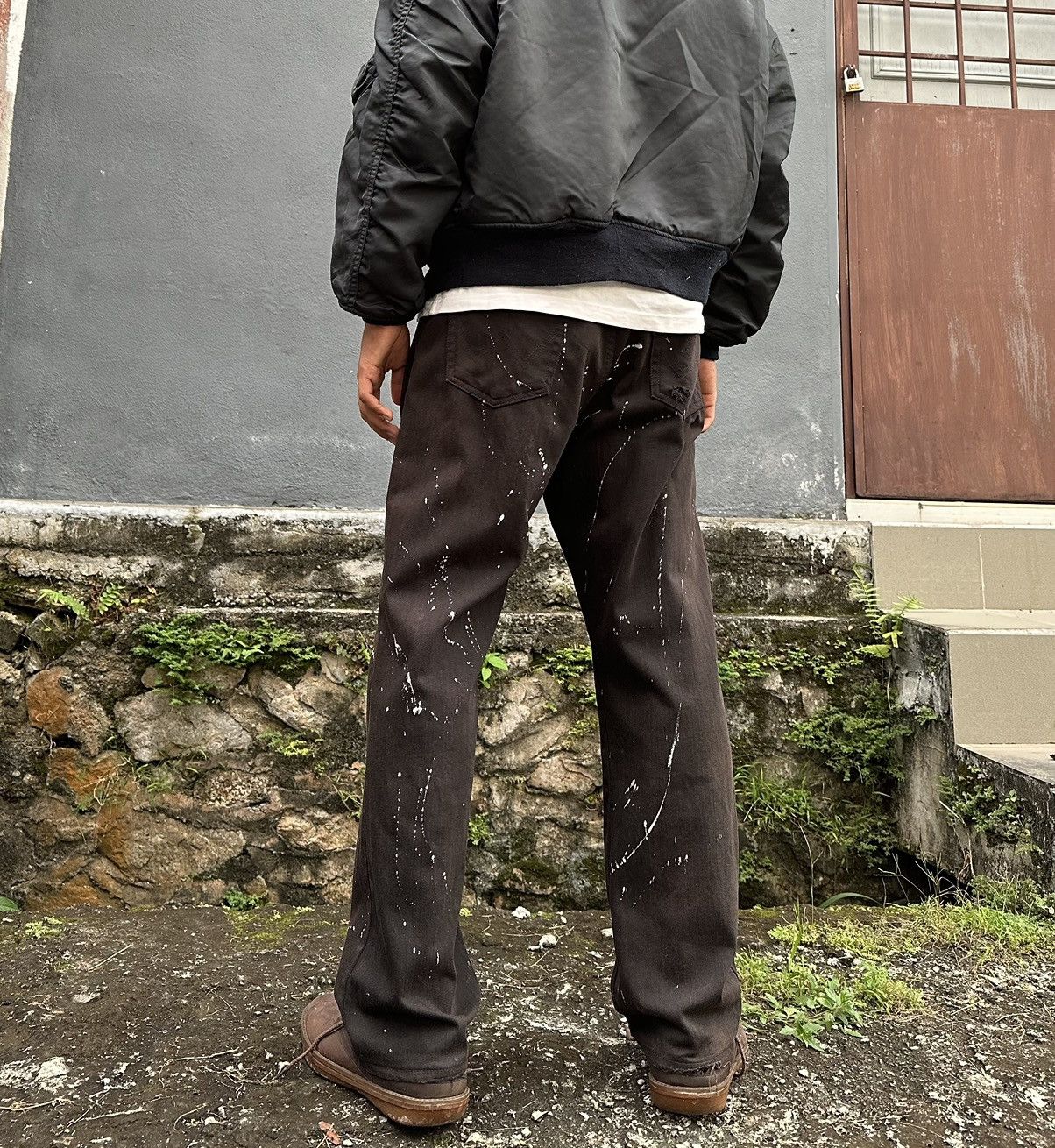 Edwin 👹Vintage Faded Lee Straight Cut Paint Splatter Pants Size US 32 / EU 48 - 7 Thumbnail