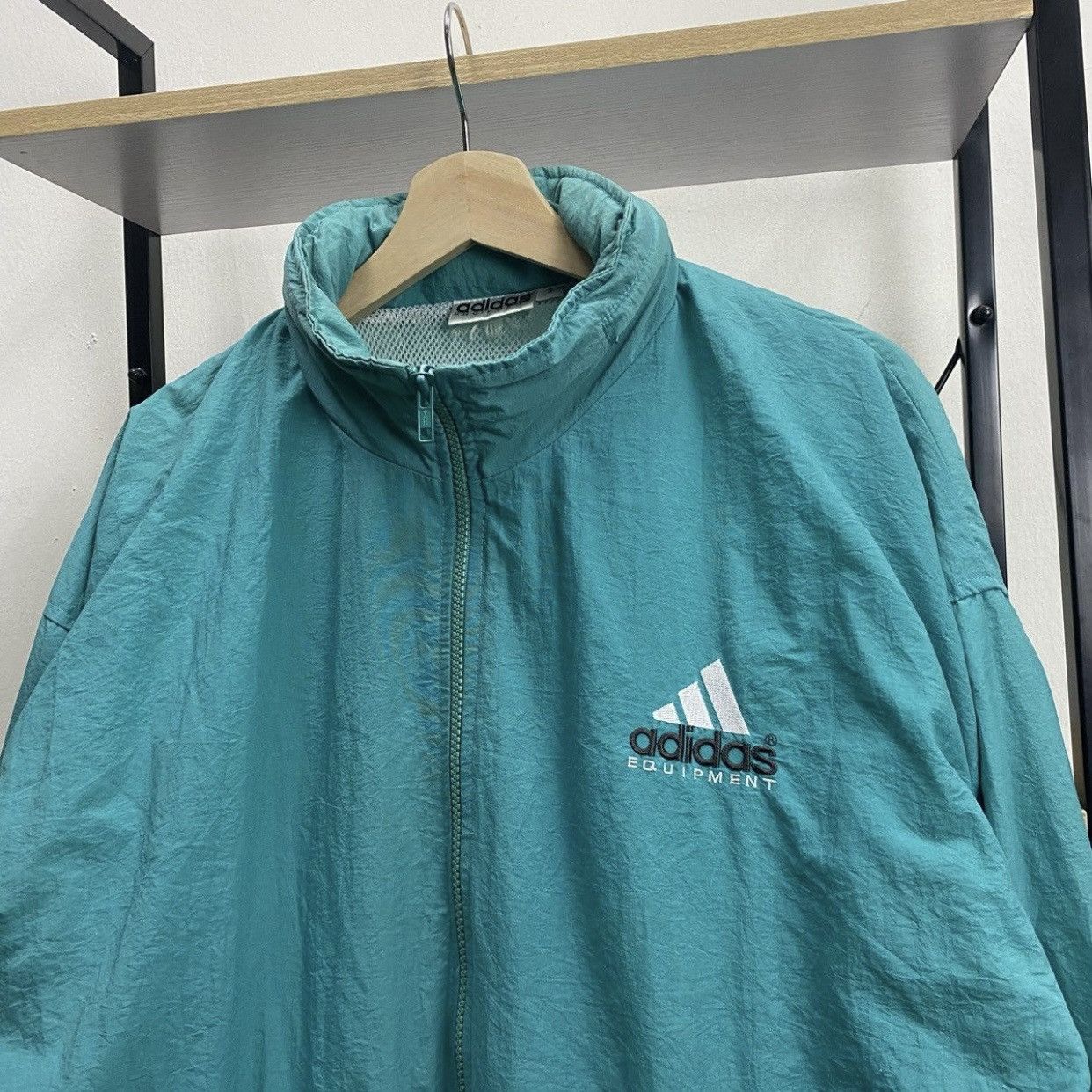 Adidas × Vintage Vintage 90s Adidas Equipment Rain Light Jacket Size S Oversz Size US M / EU 48-50 / 2 - 8 Thumbnail
