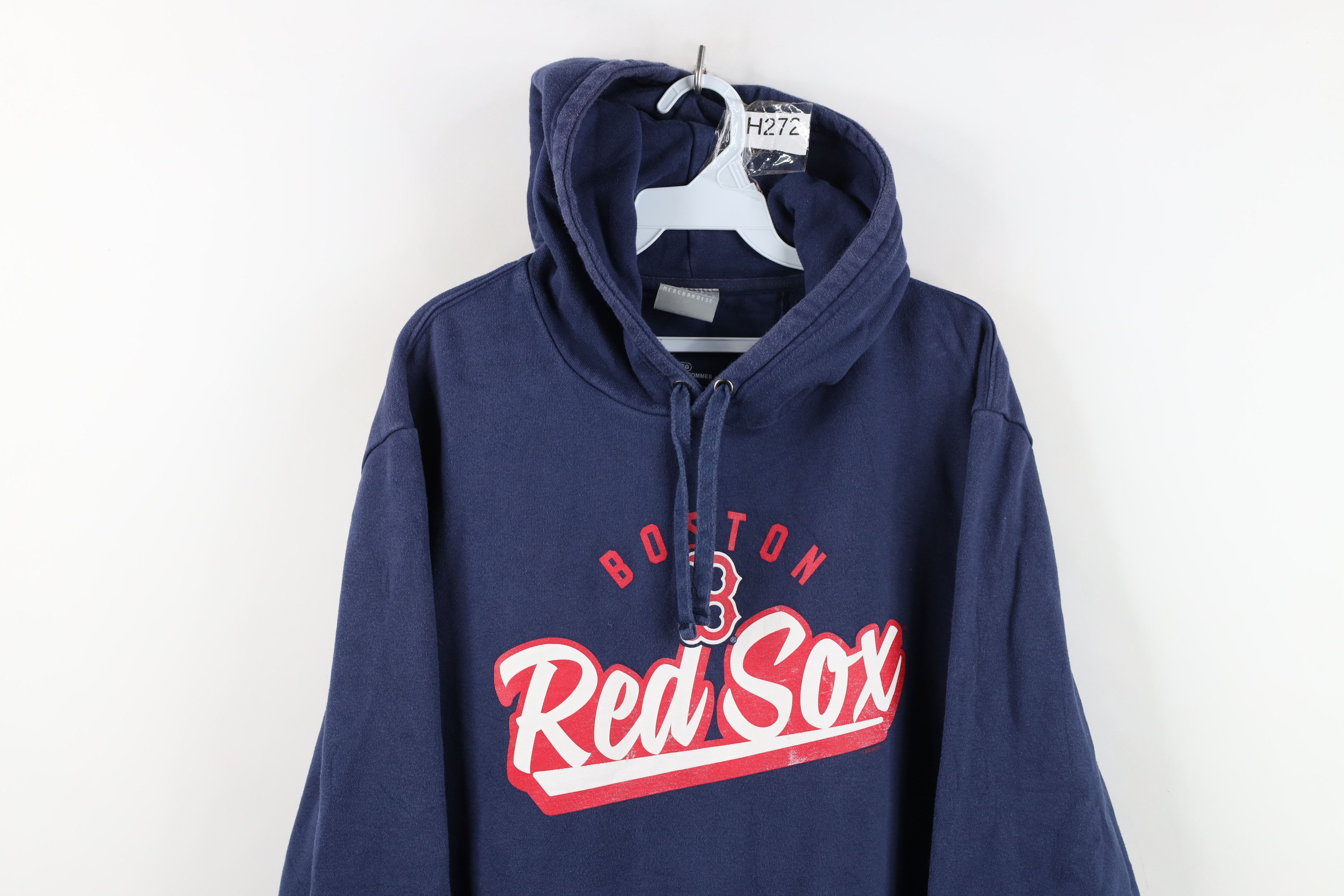 Vintage Vintage Y2K Spell Script Boston Red Sox Baseball Hoodie Blue Size US XL / EU 56 / 4 - 2 Thumbnail