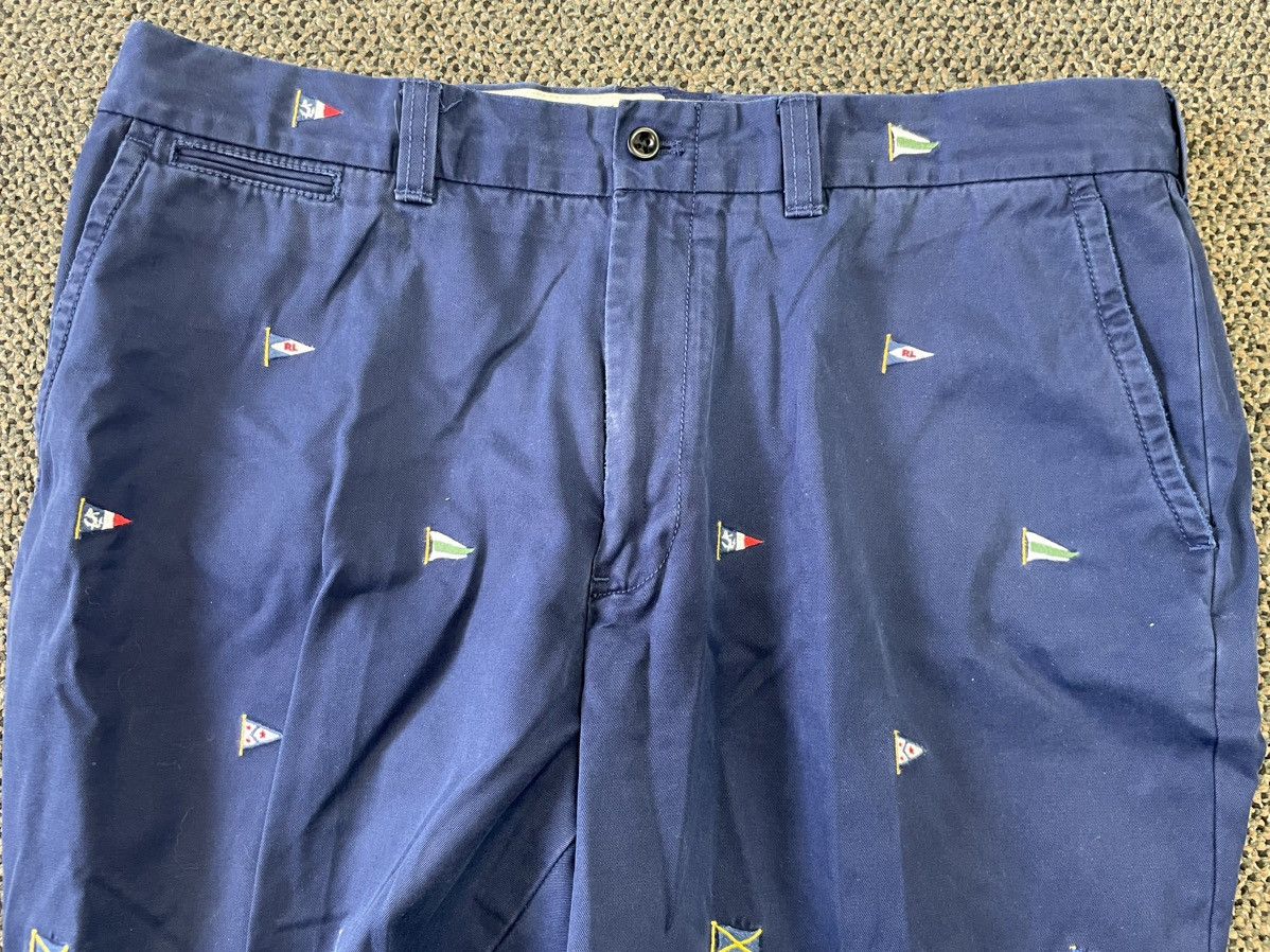 Polo Ralph Lauren × Vintage All Over Embroidered Nautical Flags Flat Front Chino Pant Size US 38 / EU 54 - 4 Thumbnail