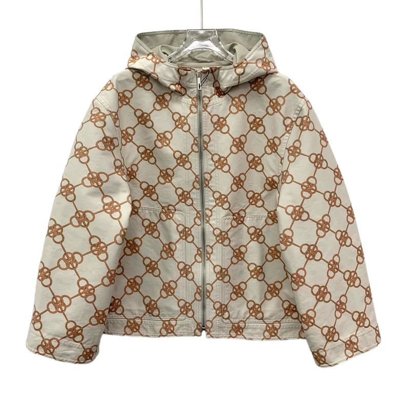 Hermes Hermes Beige Chain Print Cotton Jacket Size US XS / EU 42 / 0 - 1 Thumbnail