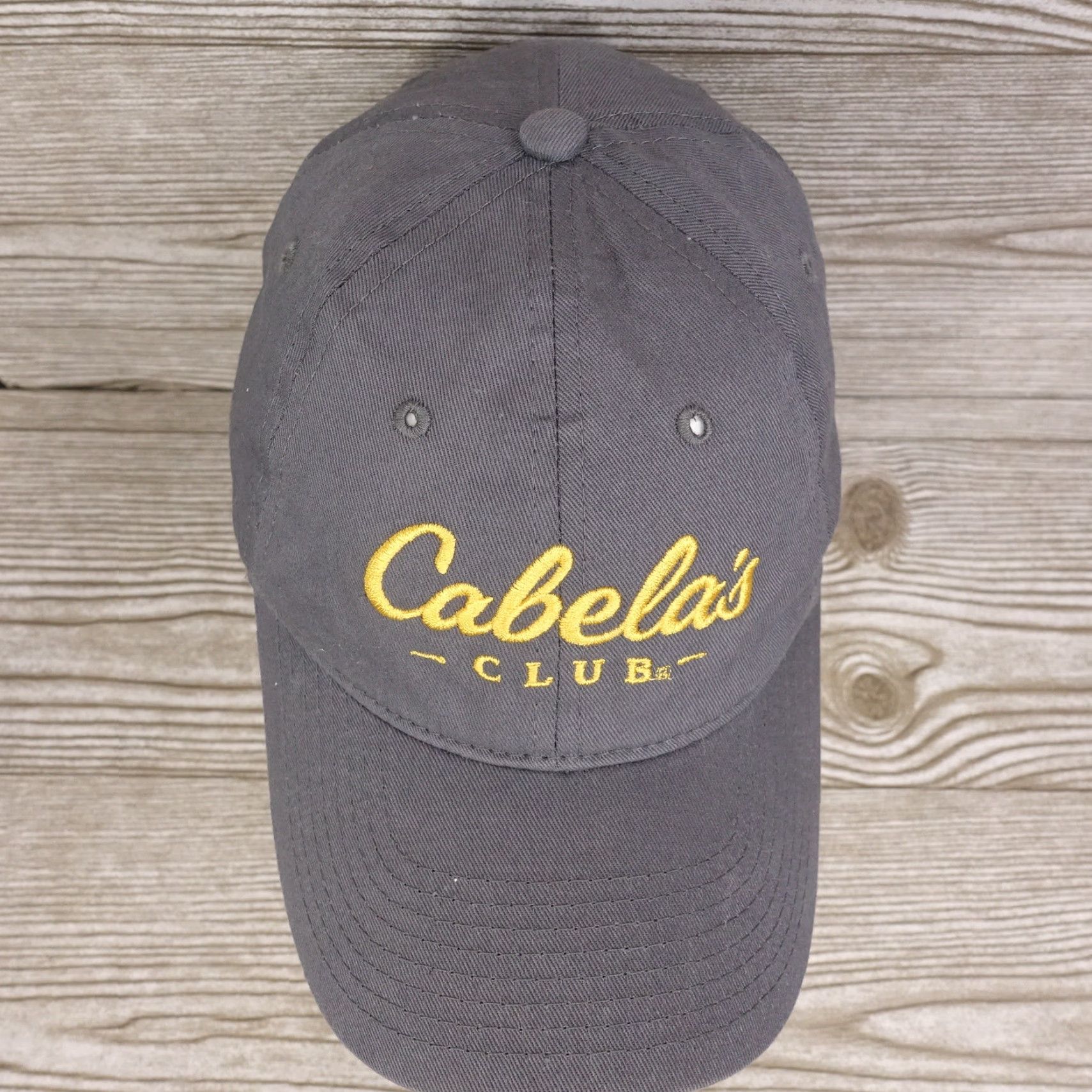 Vintage CABELA'S CLUB LOGO Grey Adjustable Strapback Baseball Hat Cap Adult One Size Unisex Cap Grey Cabela's Hat Mens Womens Boys Girls Size ONE SIZE - 3 Thumbnail