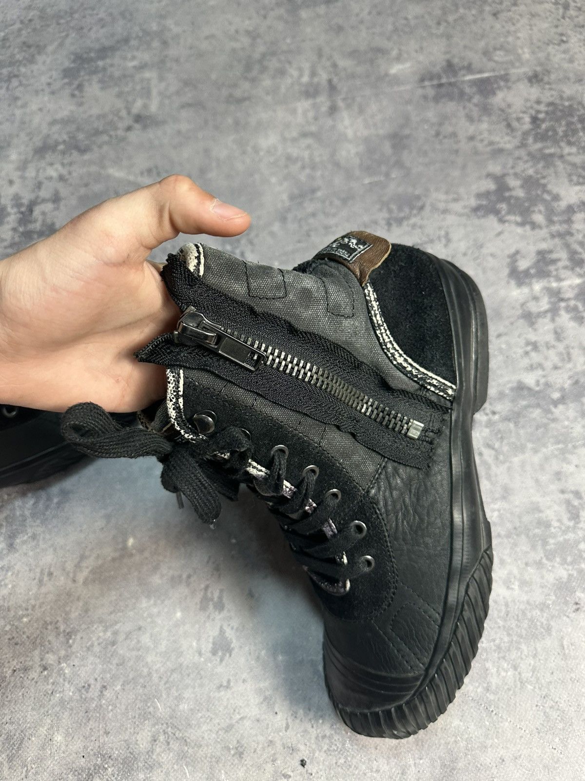Replay Vintage washed leather combat boots y2k Dirk bikkembergs Size US 9 / EU 42 - 11 Thumbnail