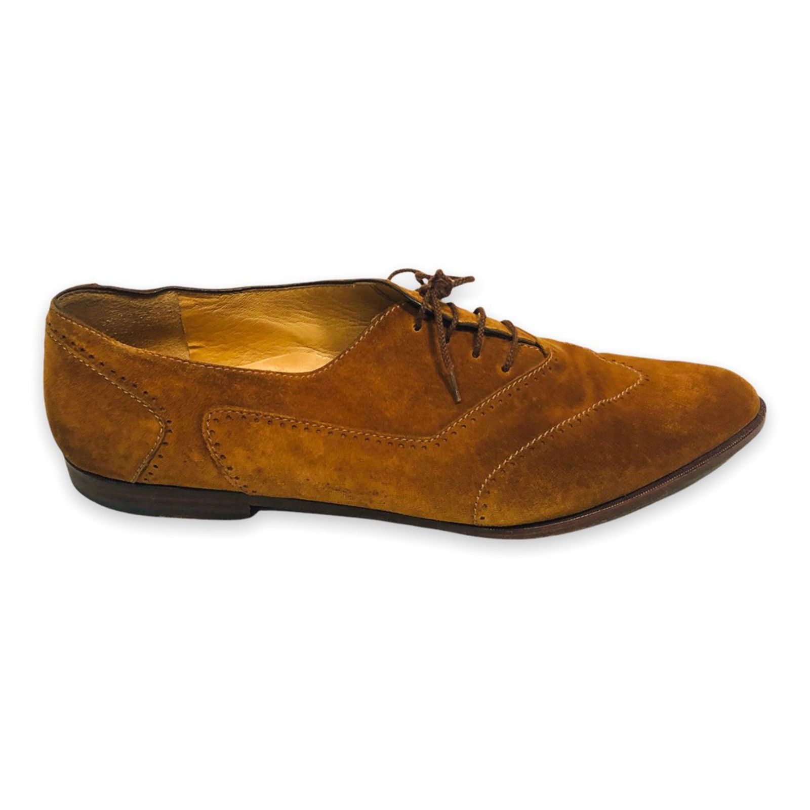 The Unbranded Brand Bottino Oxfords Shoes Brown Leather Pointed Toe Italy 13 Size US 13 / EU 46 - 1 Thumbnail