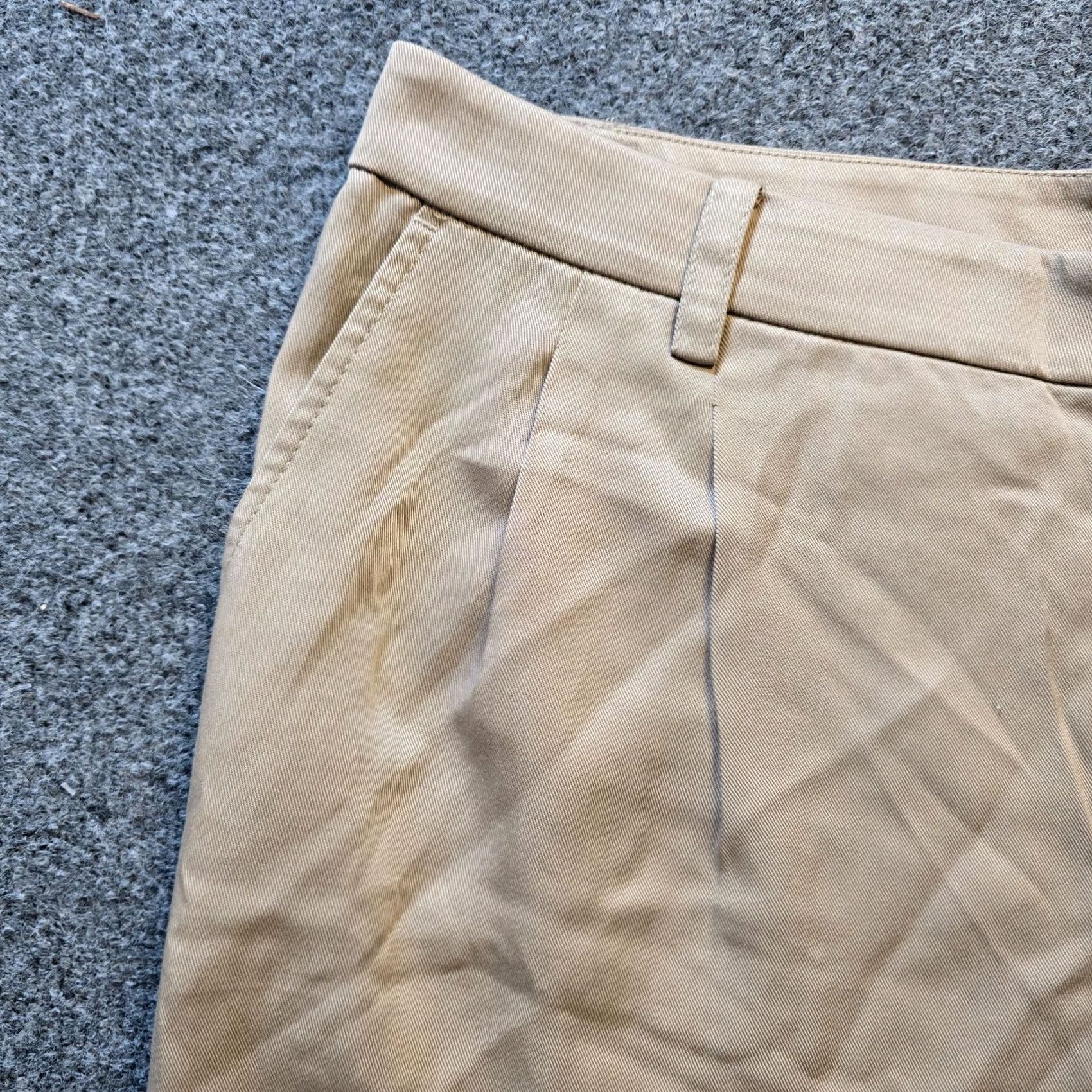Loft LOFT Womens Wide Leg Pants Beige Khaki - Classic Style Size 36" / US 14 / IT 50 - 3 Thumbnail
