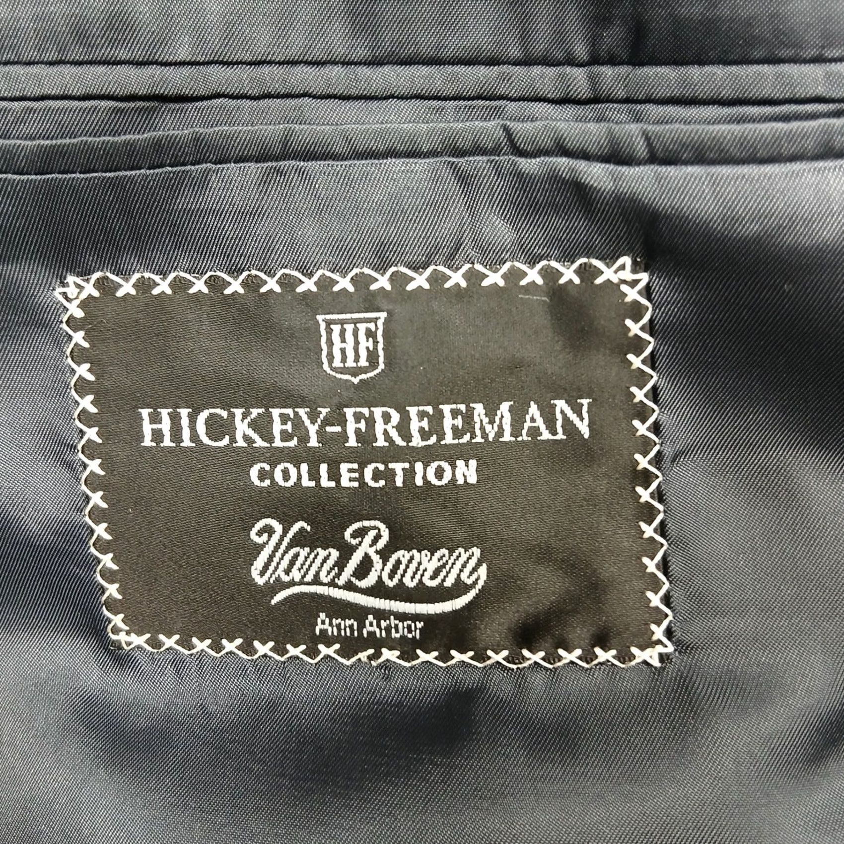 Vintage Hickey Freeman Wool Blazer Mens 46R Brown Houndstooth Van Boven Collection - Size 46 - Classic Sport Coat Size 46R - 4 Thumbnail