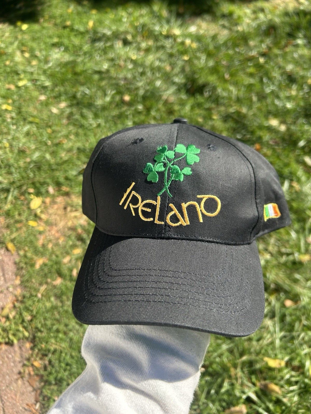 Vintage Vtg SnapBack hat Ireland spell out embroidered clover flag Size ONE SIZE - 2 Thumbnail