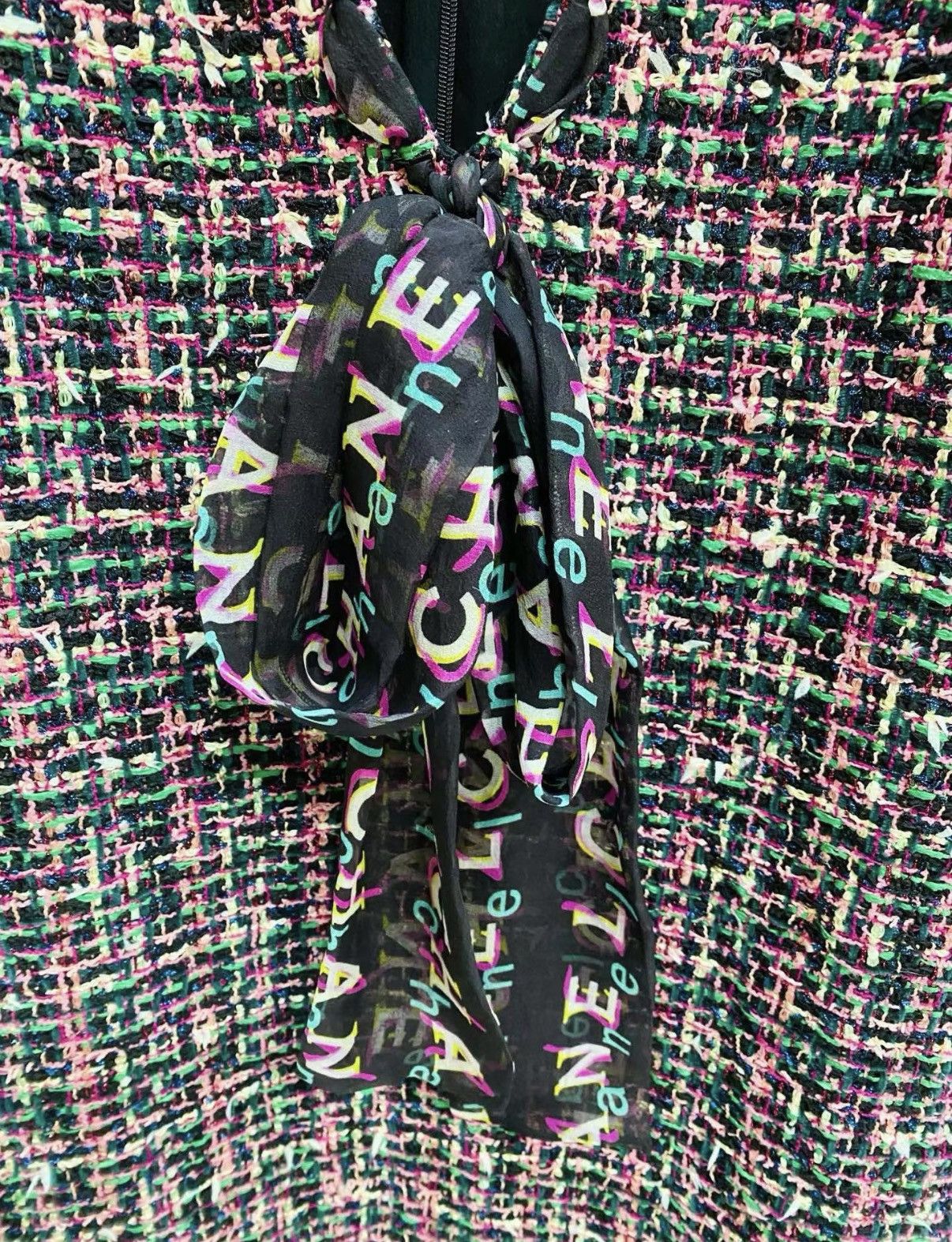 Chanel Chanel Size 34 Colorful Tweed Woven V-Neck Midi Dress J33 Size XXS / US 00 / IT 34 - 4 Thumbnail