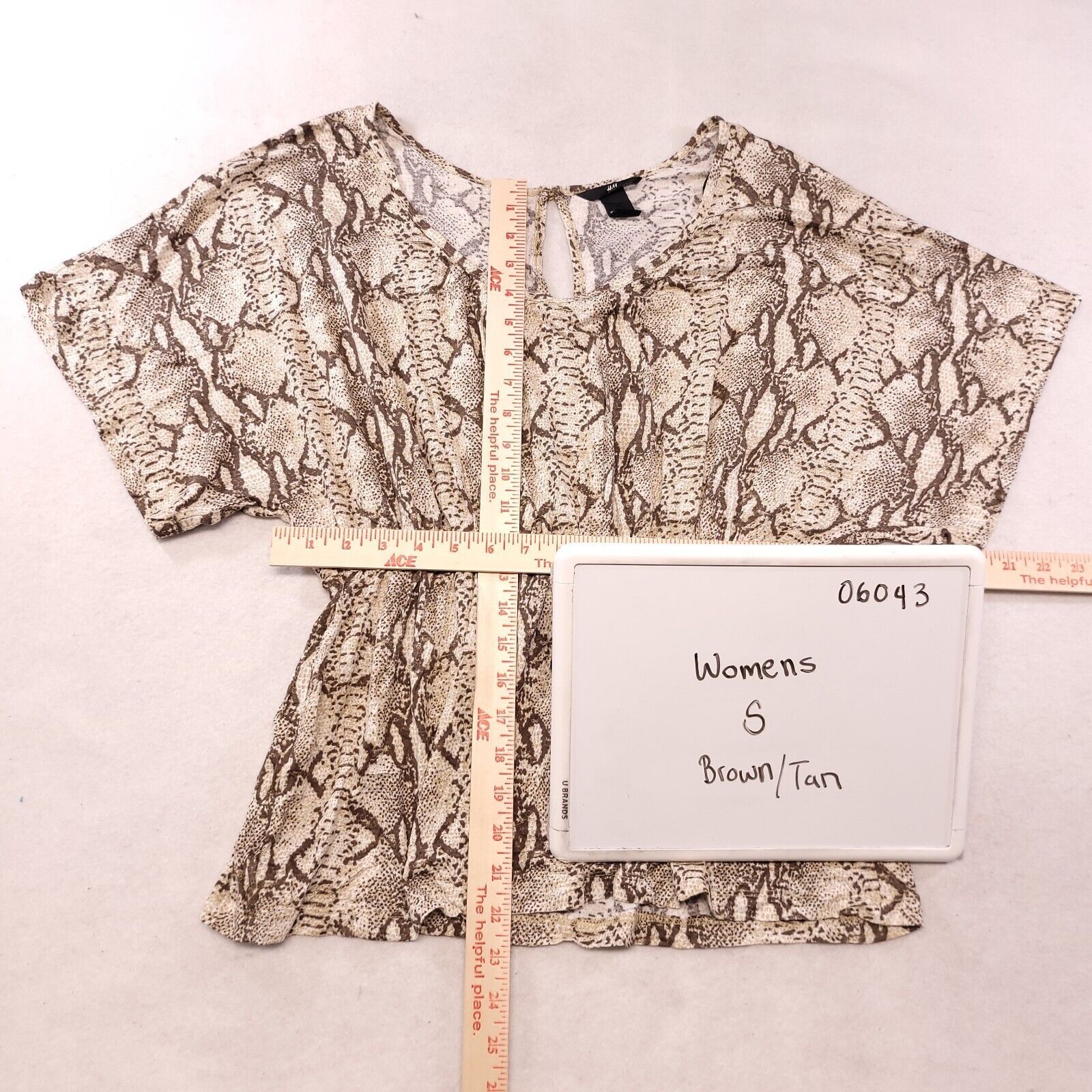 H&M H&M Casual Blouse Shirt Womens Size Small S Brown Beige Size S / US 4 / IT 40 - 10 Thumbnail