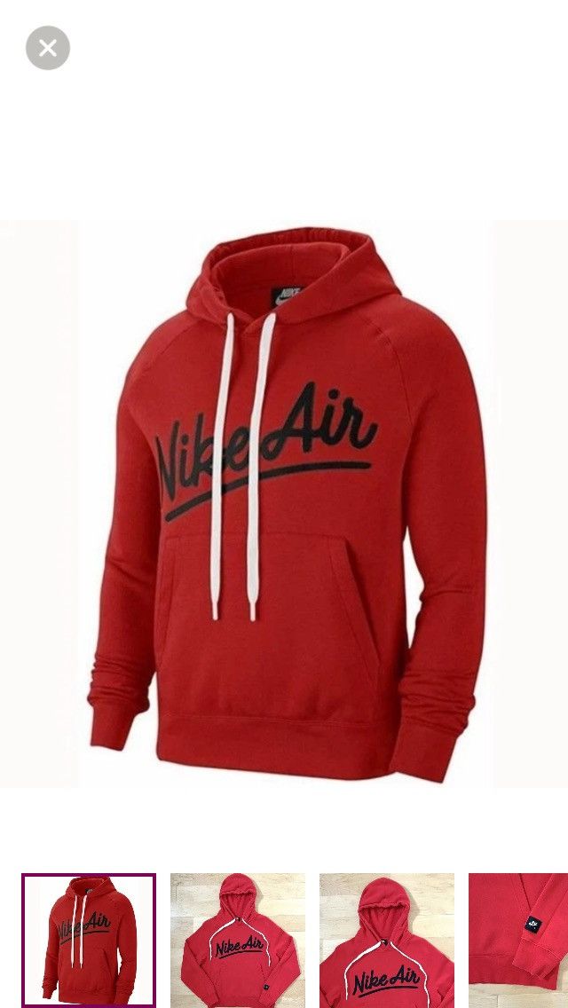 Nike Nike Air Sportswear Pullover Fleece Hoodie Men's Red Medium Size US M / EU 48-50 / 2 - 1 Thumbnail