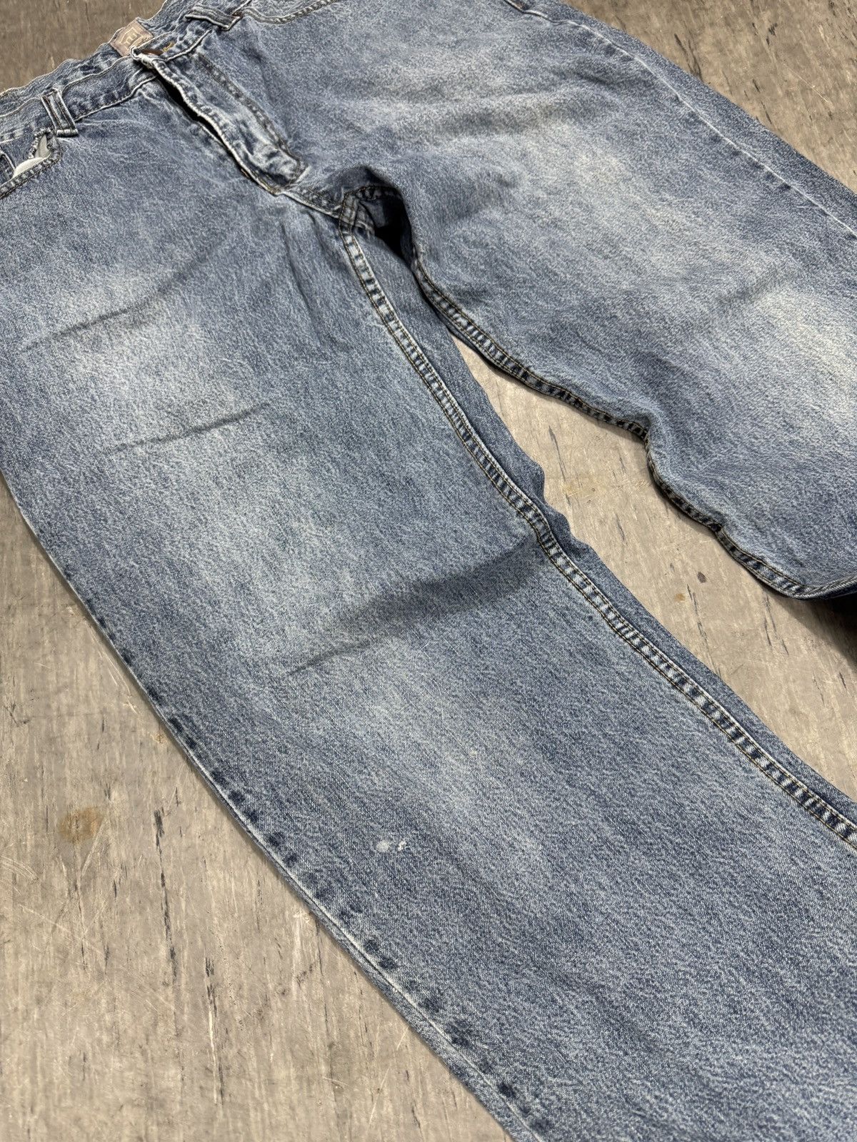 Vintage ᶠᵃⁿᶜʸᵍᵘʸ Vintage Baggy Washed Denim Jeans Wide leg Y2K Size US 36 / EU 52 - 3 Thumbnail
