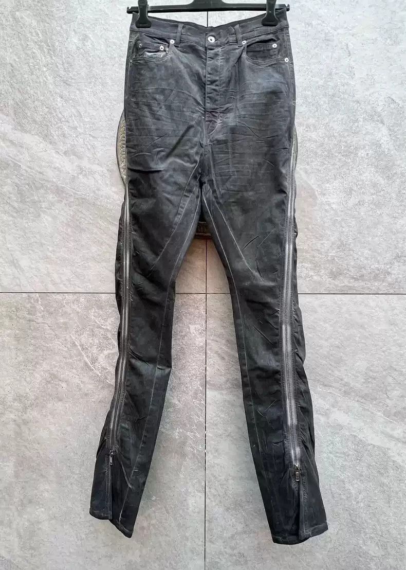 Rick Owens Rick Owens Zipper micro-pull high waist pants banana pants- Size US 31 - 3 Thumbnail