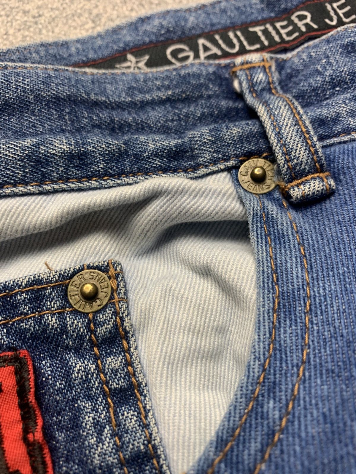 Jean Paul Gaultier 🐍 Archive Jean Paul Gaultier Patchwork Jeans Size US 31 - 7 Thumbnail