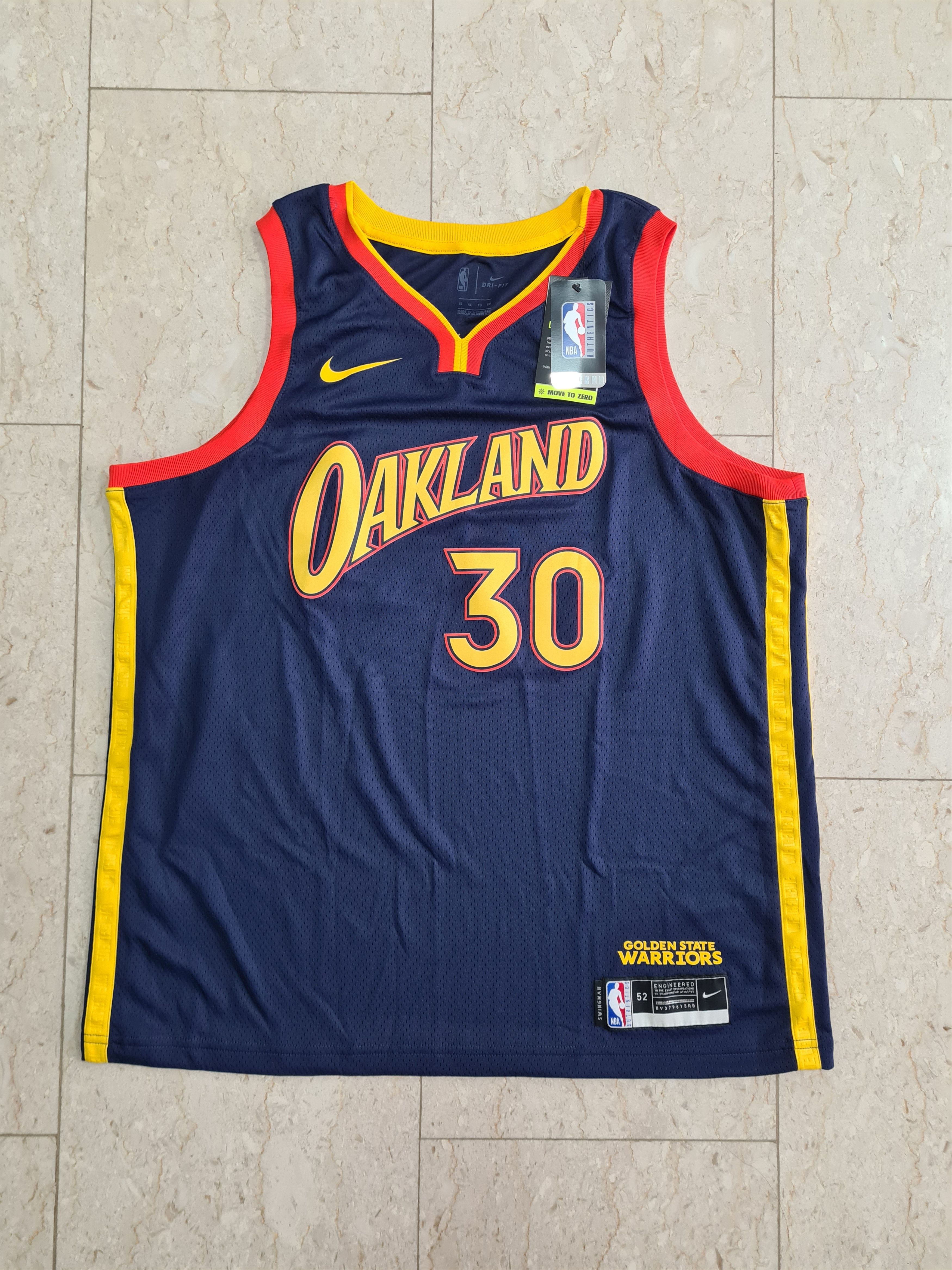 image of NBA x Nike Authentic Nike Warriors 2020/21 City Ed Swingman Jersey in Navy, Men's (Size XL)