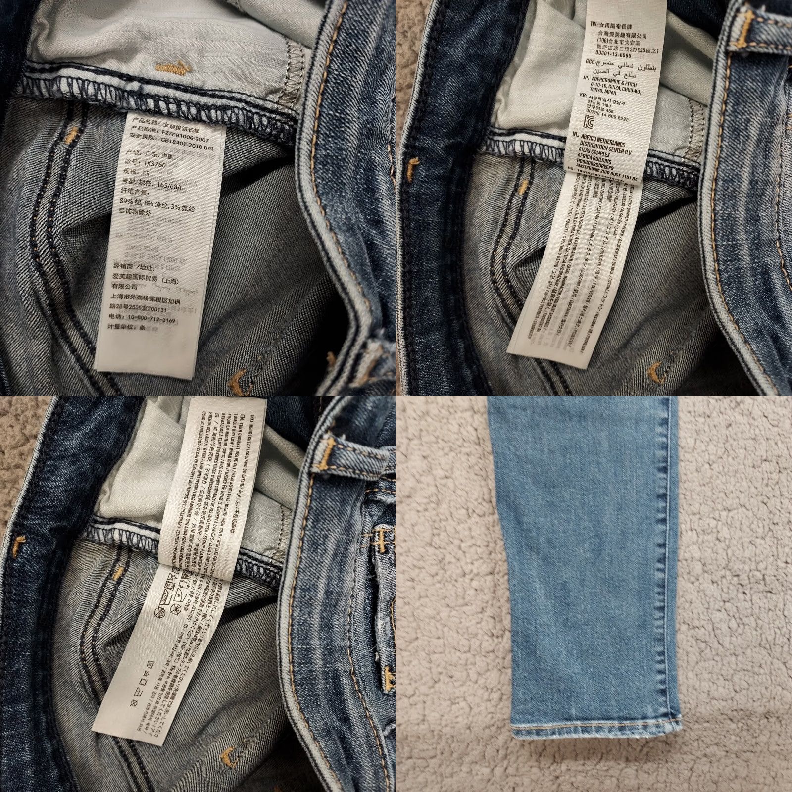Abercrombie & Fitch Abercrombie & Fitch Skinny Jeans Womens 4L Blue Denim A&F Actual 26x31 Size 27" / US 4 / IT 40 - 9 Thumbnail