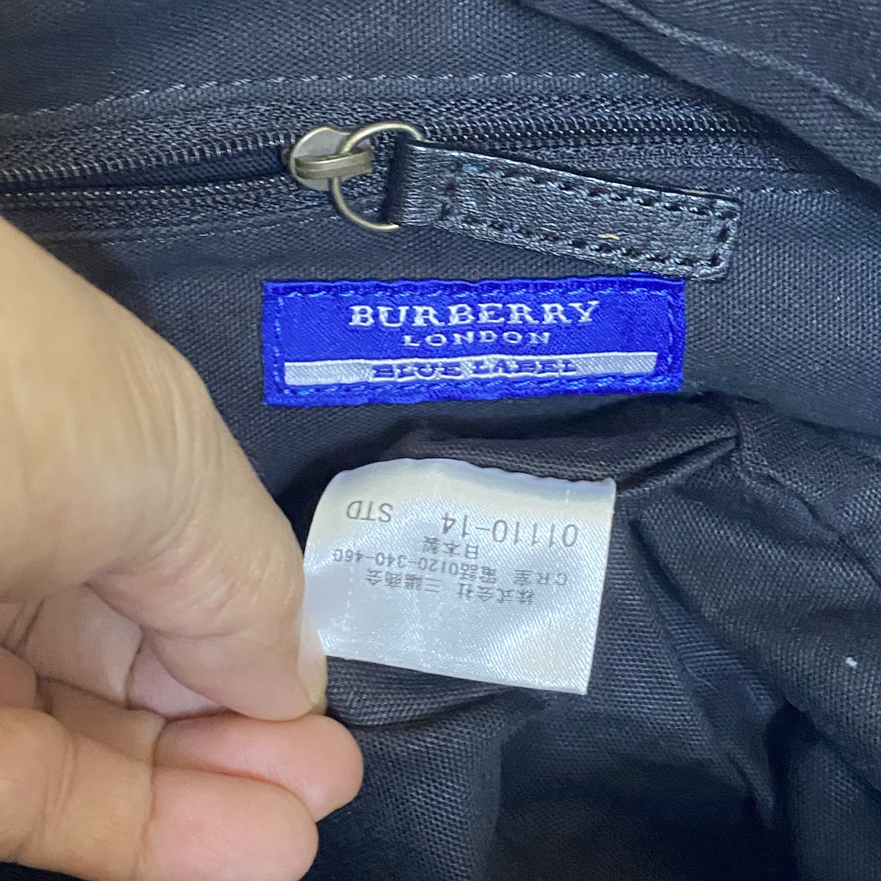 Burberry Blue Label Black Canvas Leather Tote Bag Size ONE SIZE - 12 Thumbnail