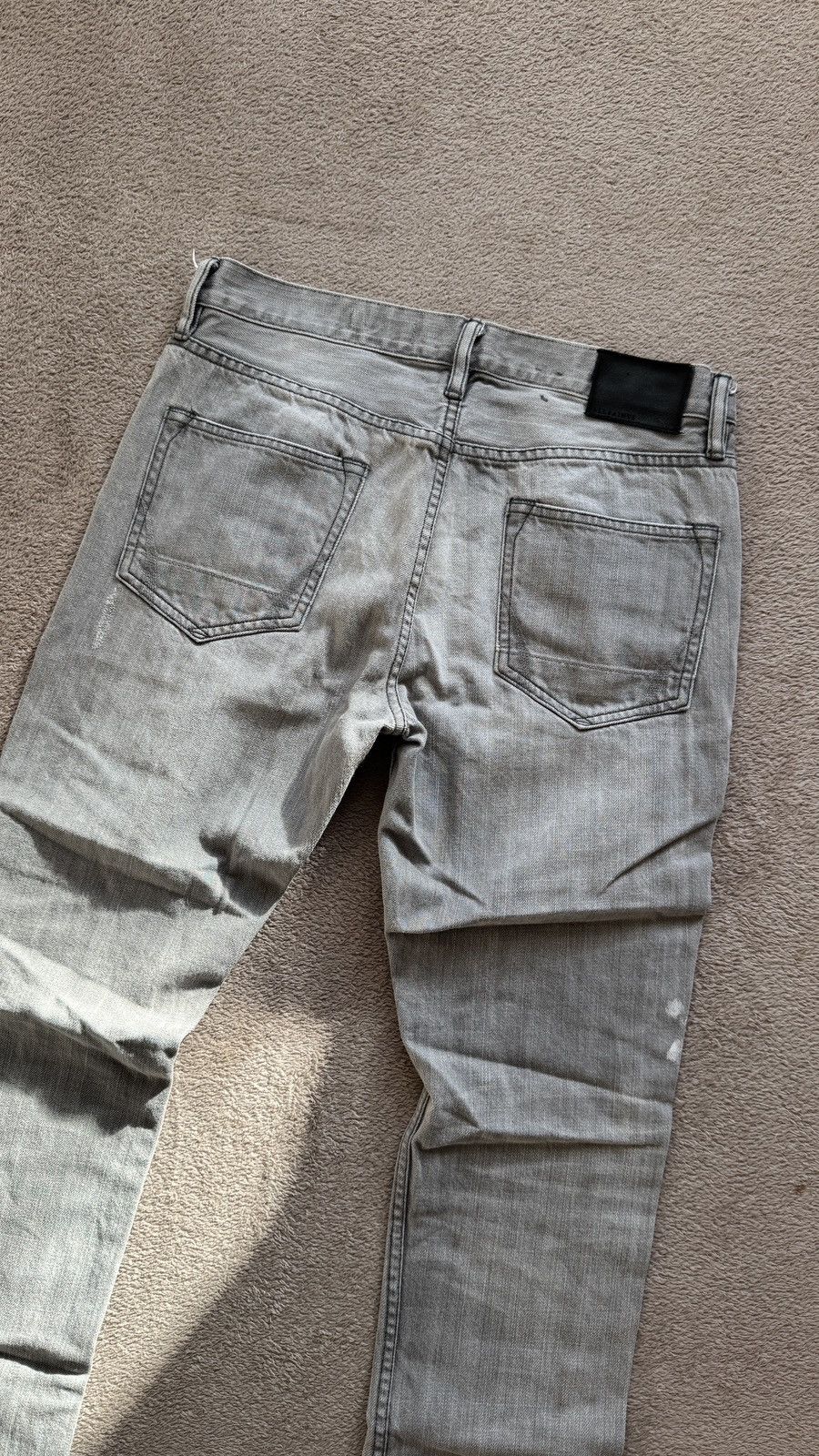 Japanese Brand Allsaints Ripped Skinny distressed washed Jeans hedi slimane Size US 32 / EU 48 - 4 Thumbnail