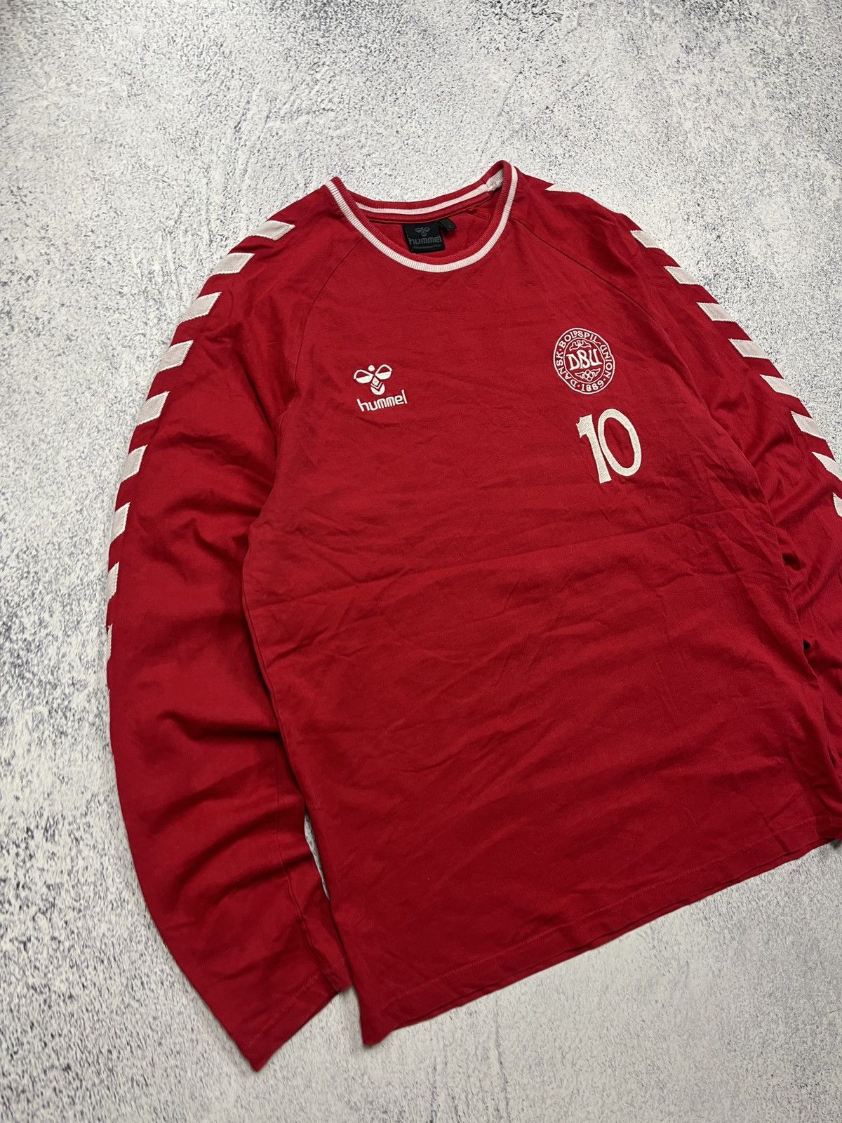 Adidas Denmark Hummel #10 Eriksen Training Longsleeve Jersey Shirt Size US M / EU 48-50 / 2 - 4 Thumbnail
