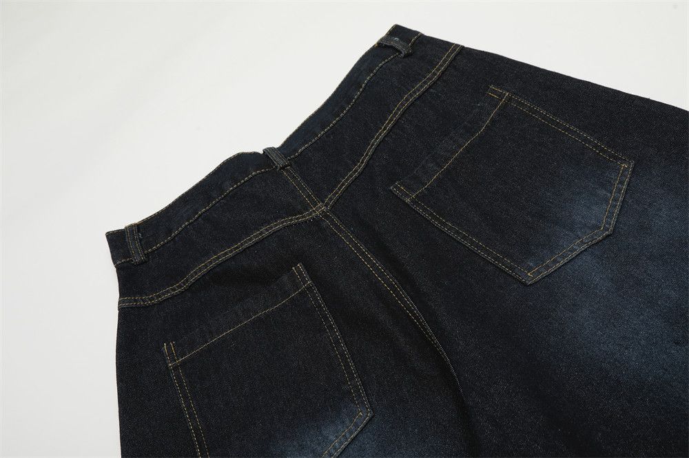 Jean Men's punk loose patchwork plaid scimitar jeans Size US 32 / EU 48 - 6 Thumbnail