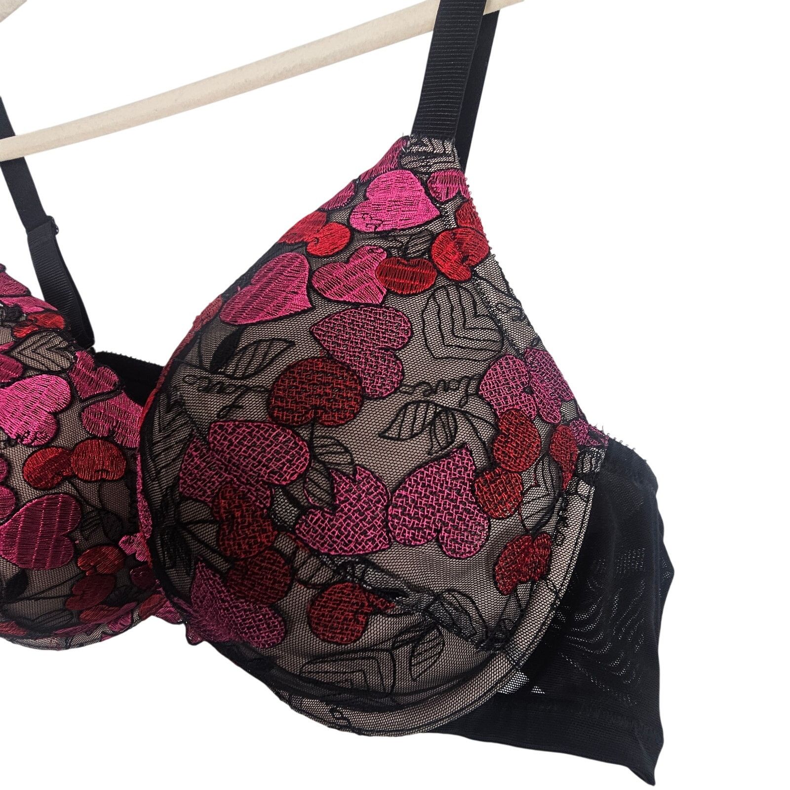 Corridor Torrid Womens Embroidered Push-Up Padded Plunge Bra 42DD Size 42" / US 20 - 4 Thumbnail