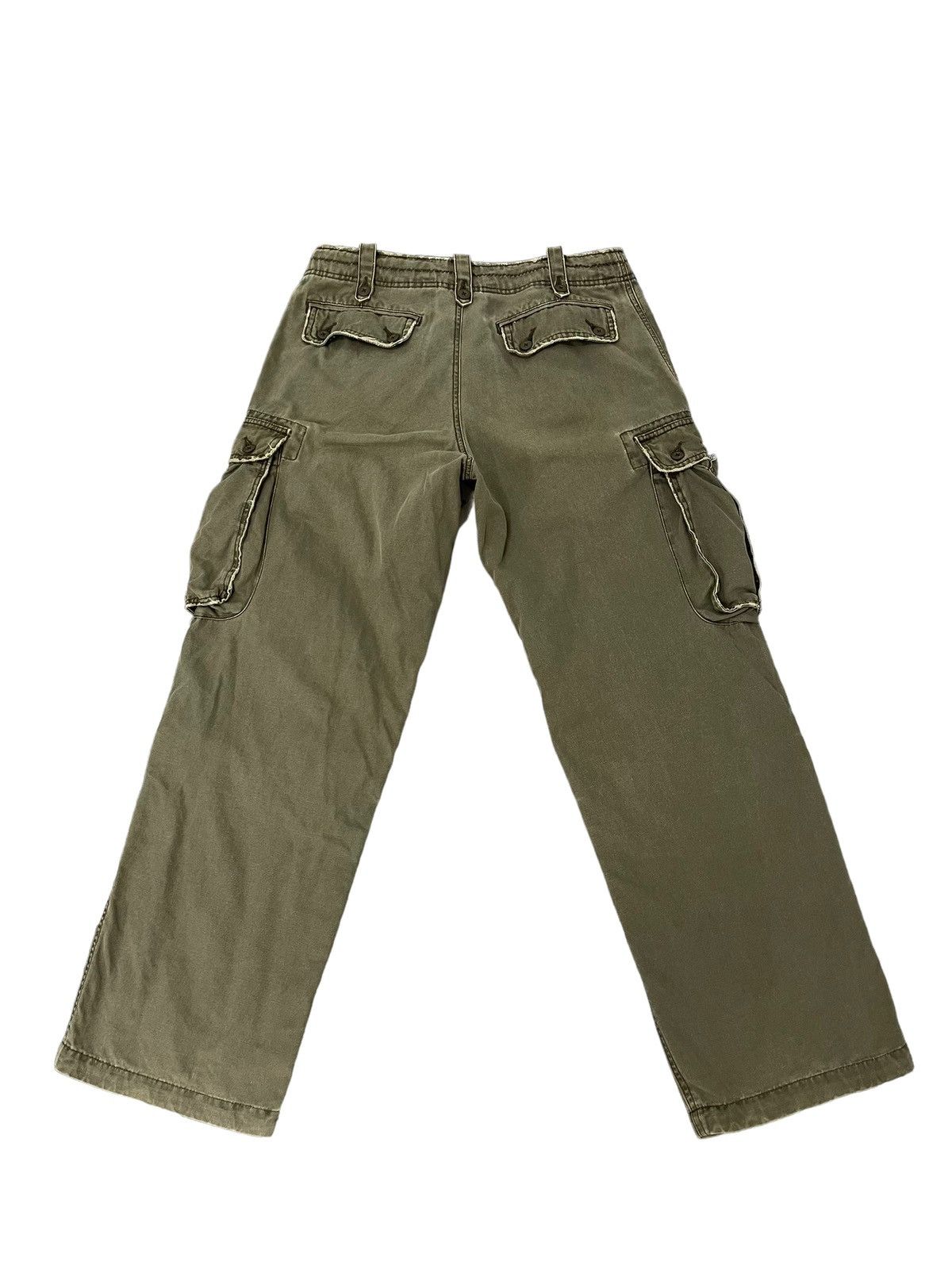 Japanese Brand Wide Cargo Sunny Cloud Cotton Canvas Military 7🟦2 Size US 31 - 10 Thumbnail