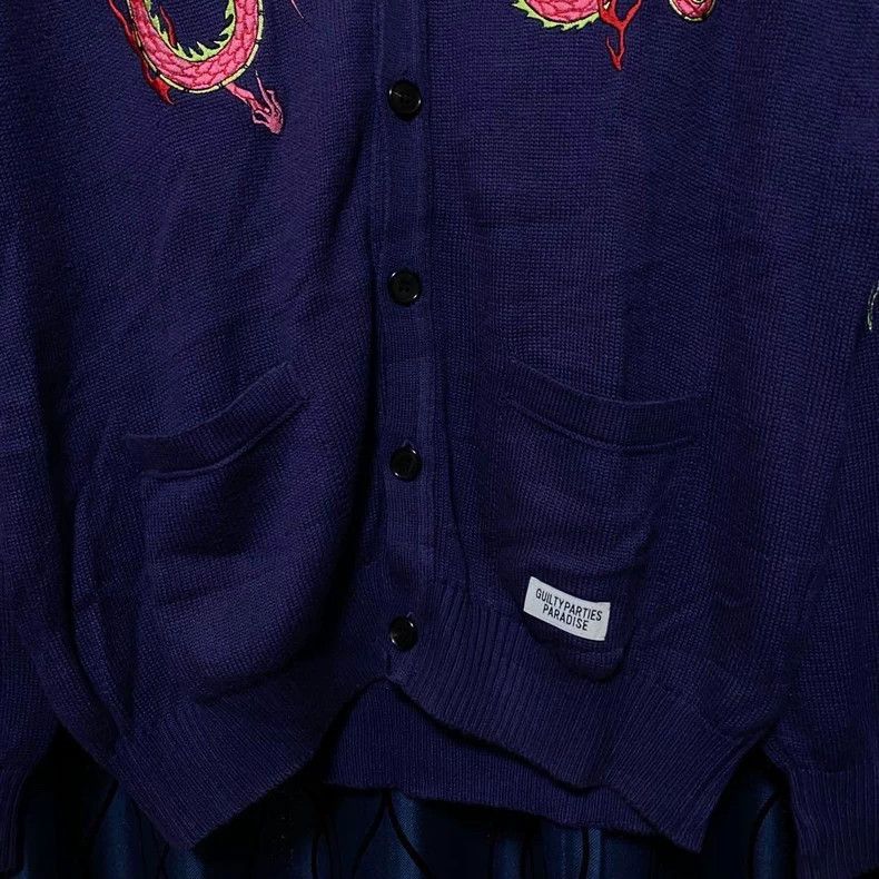 Wacko Maria Wacko Maria Knit Shirt Dragon Purple Shirt Size US M / EU 48-50 / 2 - 3 Thumbnail