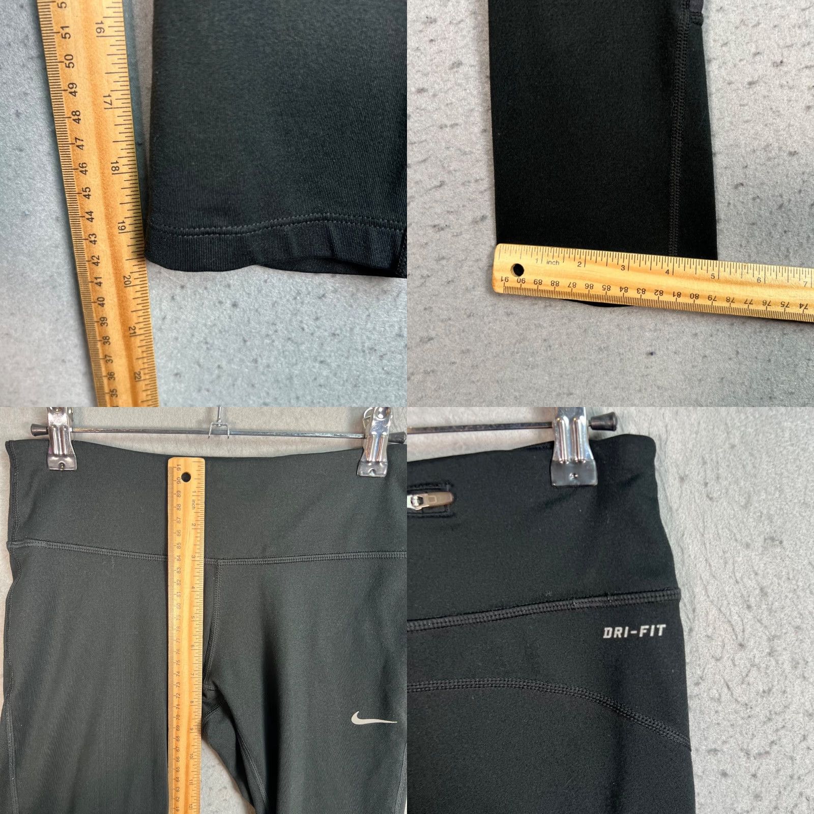 Nike Nike Dri-Fit Black Running 3/4 Length Leggings Womens Small Workout Pants Size 28" / US 6 / IT 42 - 8 Thumbnail