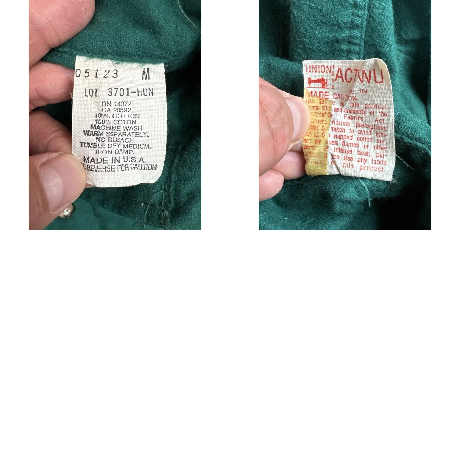 Vintage VINTAGE Five Brother Shirt Green M 80s USA Union Workwear Size US M / EU 48-50 / 2 - 8 Thumbnail