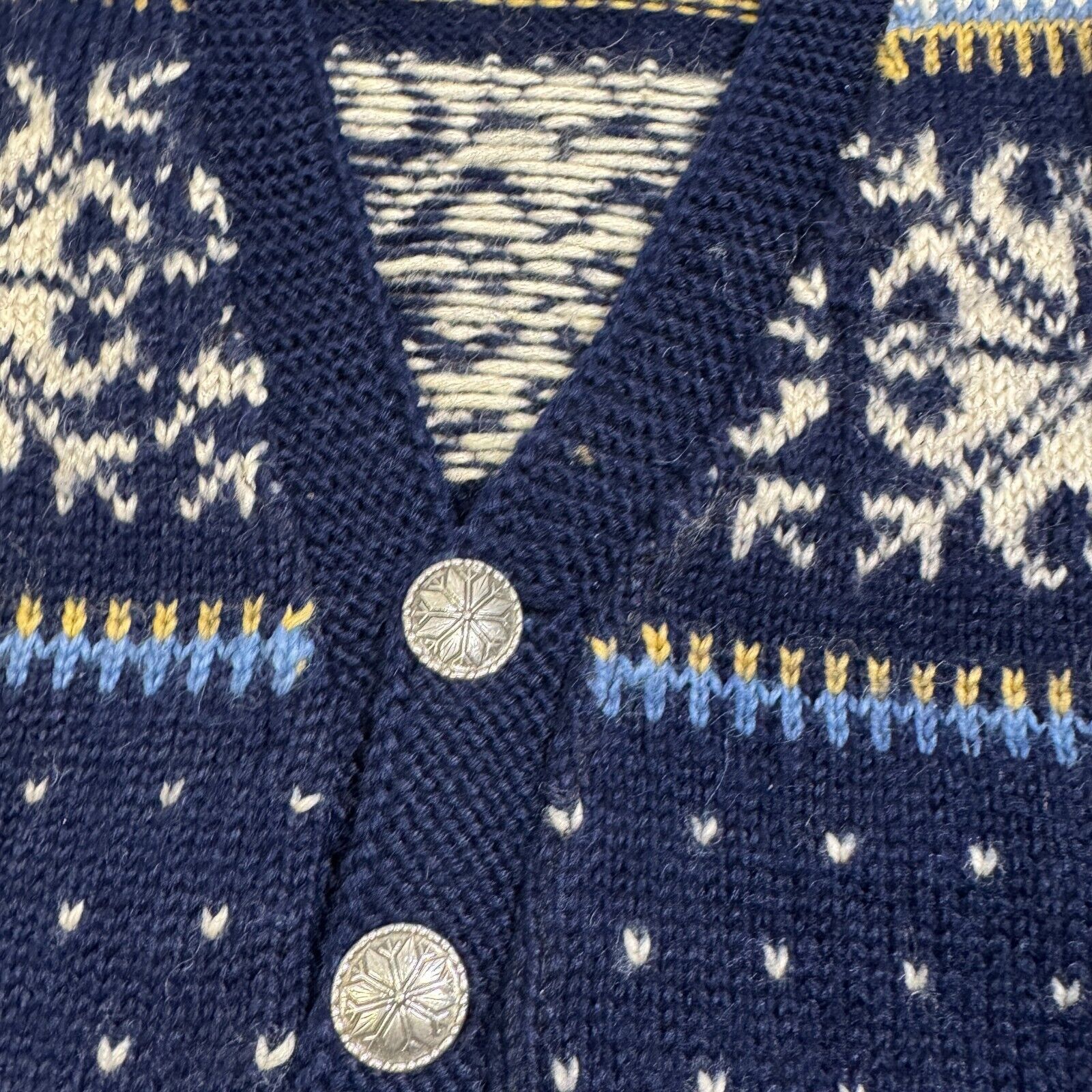 Vintage Vintage Unisex Blue Navy Wool Sweater Cardigan Size S Size US S / EU 44-46 / 1 - 8 Thumbnail