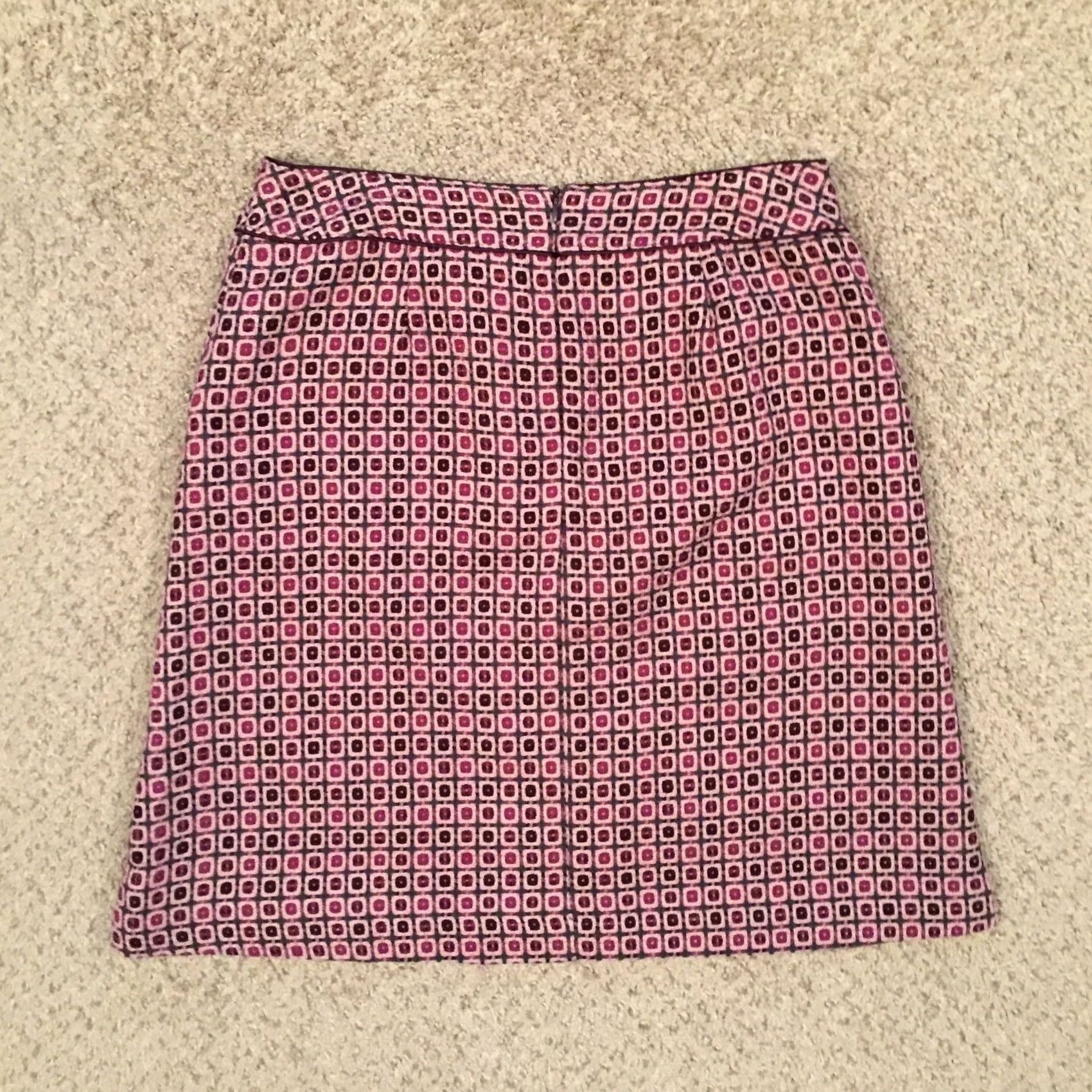 Worthington Worthington Skirt Pink Geometric Knee Length Lined A-Line 10 Women Size 32" / US 10 / IT 46 - 7 Thumbnail
