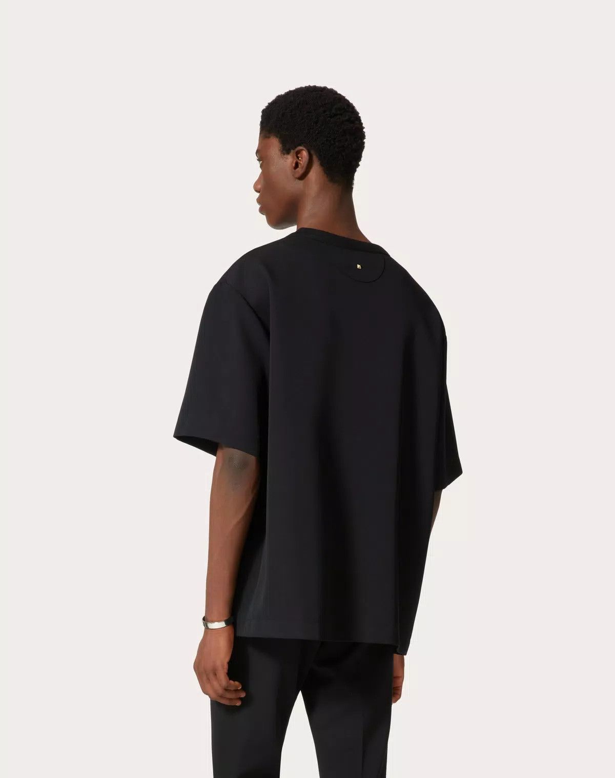 Valentino oc11z0725 Wool Grisaille T-Shirt in Black Size US L / EU 52-54 / 3 - 4 Thumbnail