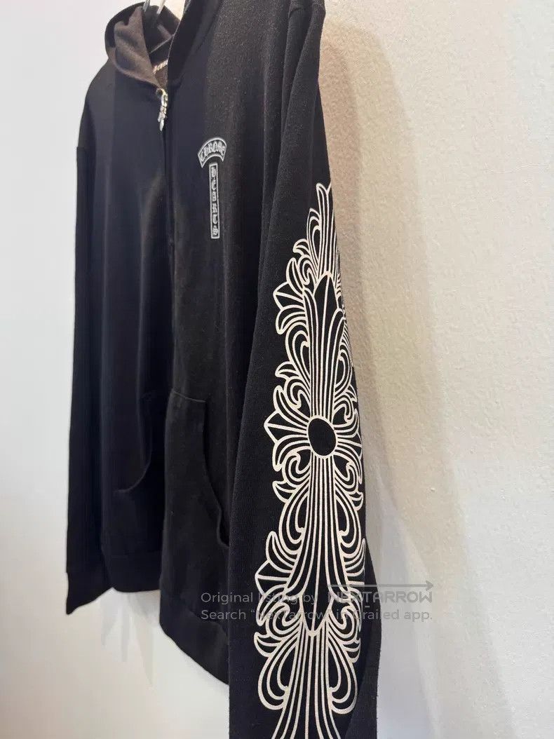 Chrome Hearts CHROME HEARTS Size M Black Scroll Crossed Arm Print Zip-up Size US M / EU 48-50 / 2 - 3 Thumbnail