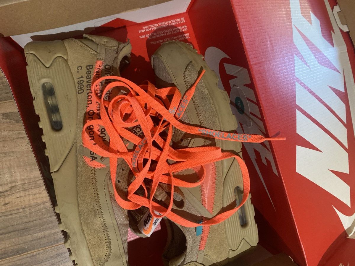 Nike × Off-White Off White Air Max 90 Desert Ore Size US 9.5 / EU 42-43 - 7 Thumbnail