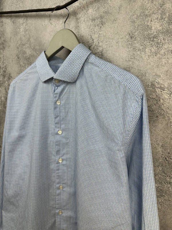 Pal Zileri Pal Zileri Luxury Cotton Poplin Micro Geometric Shirt Size US XXL / EU 58 / 5 - 5 Thumbnail