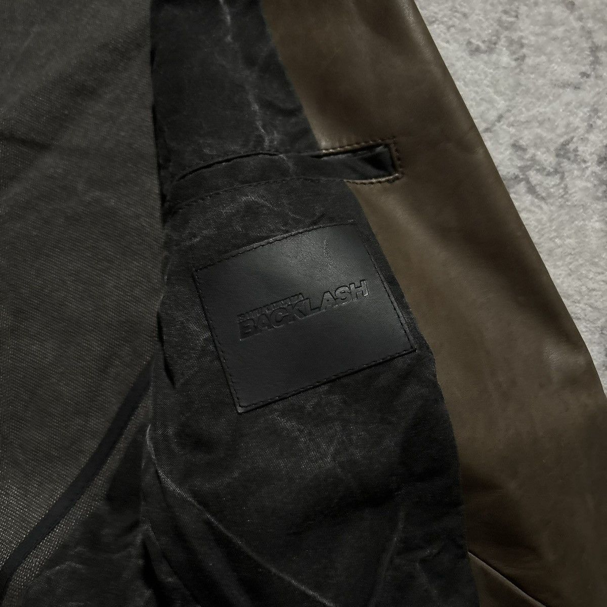Isamu Katayama Backlash Isamu Katayama Leather Detailed Blazer Suit Jacket | Size S Size 38R - 8 Thumbnail