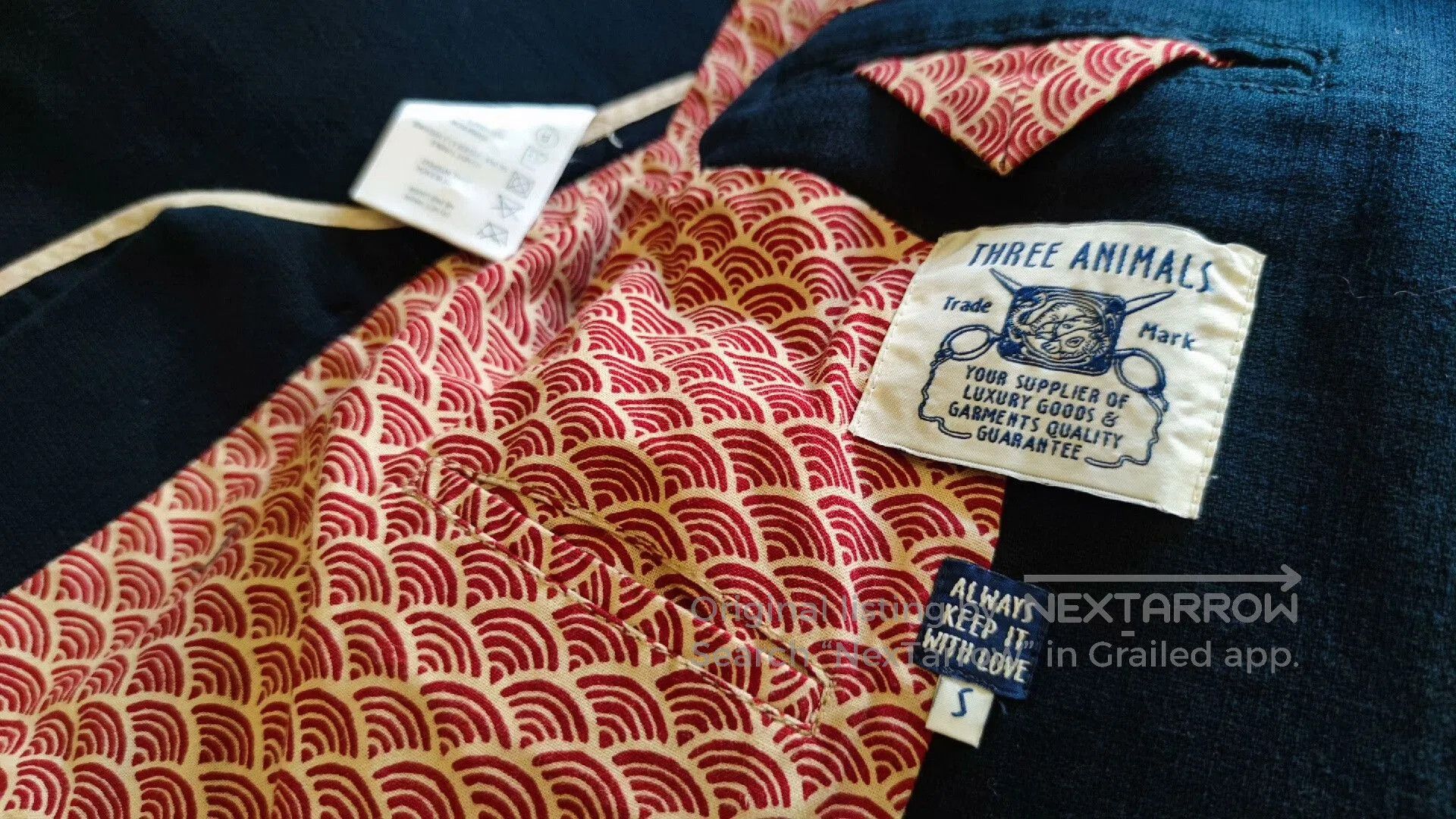 Other Handmade Blue Dye Suit with Wave Lining. Size US S / EU 44-46 / 1 - 6 Thumbnail