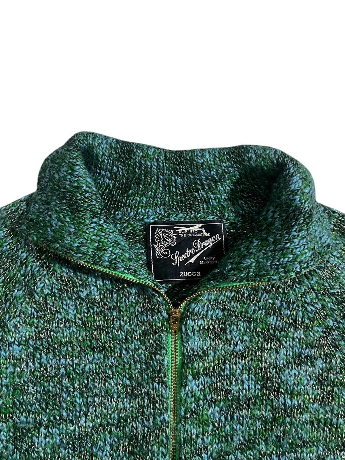 Zucca Spectro Dragon Zip Knit Jacket