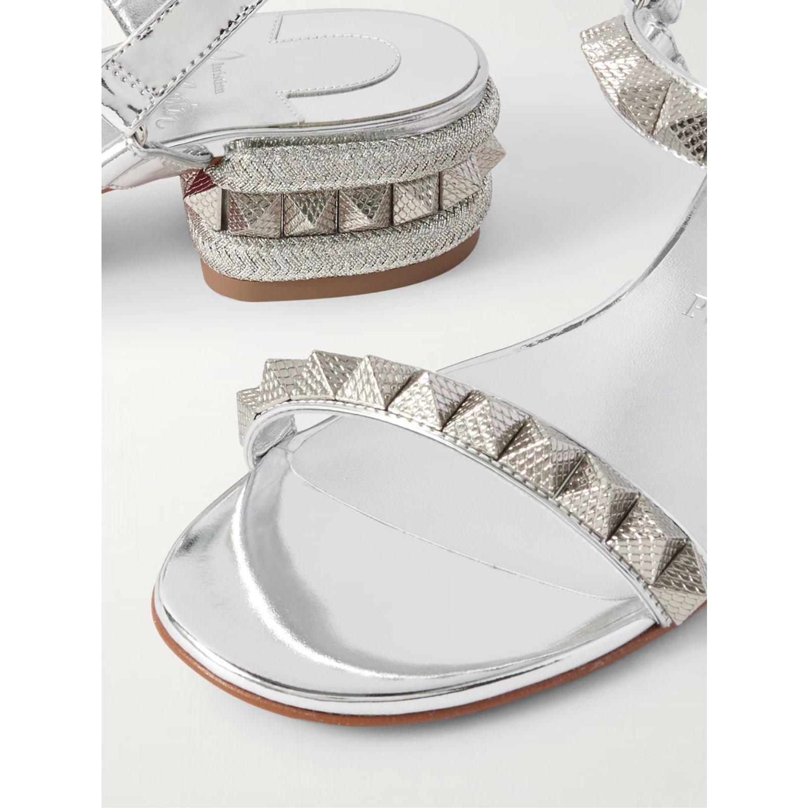 Christian Louboutin Christian Louboutin Pyrasand Silver Sandal 38.5 Size US 8.5 / IT 38.5 - 9 Thumbnail
