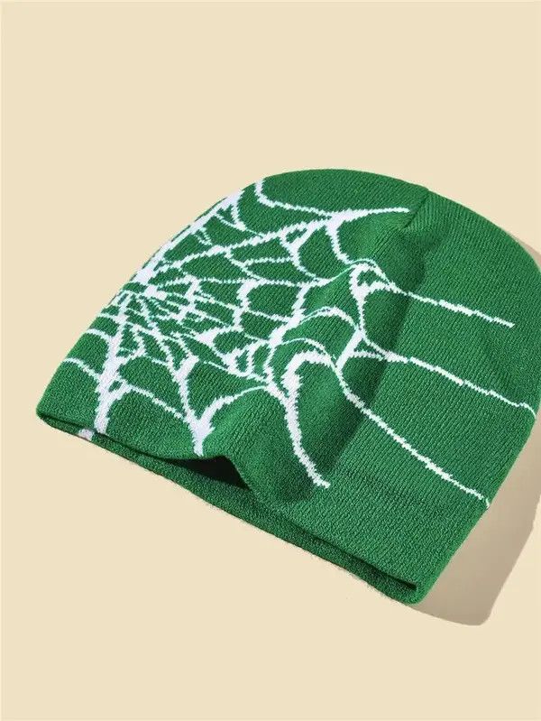 Japanese Brand Asakawa x Junko 🔥🕷☠️ Beanie hat Web pattern y2k ⚡️ Size ONE SIZE - 8 Thumbnail
