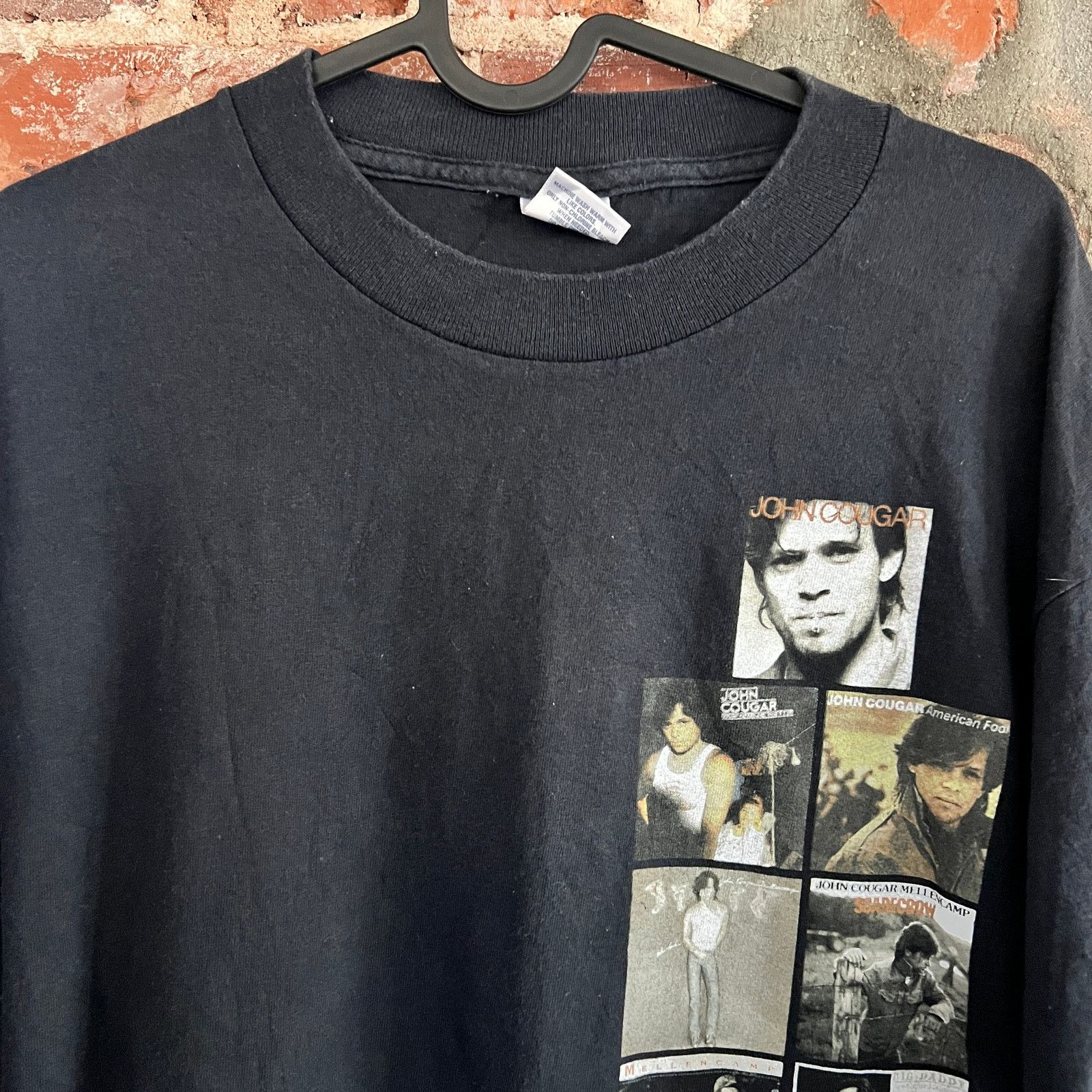 Vintage VTG 90s John Cougar Mellencamp Tour Black T-shirt L 22x30 Size US L / EU 52-54 / 3 - 1 Thumbnail