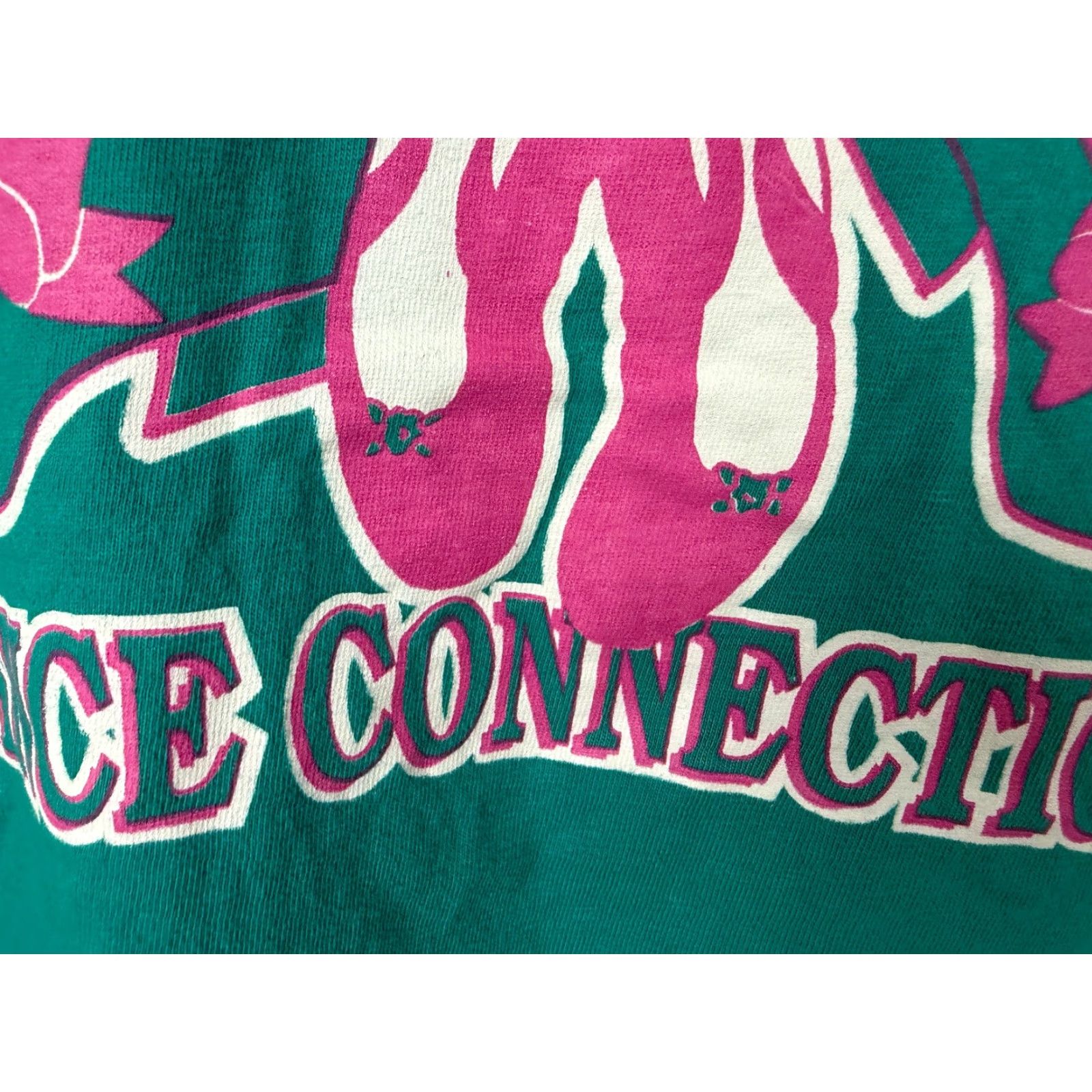Hanes VINTAGE 90s Hanes T-Shirt Dance Connection Ballerina Pink Teal Adult XL Green 90s, Dance, Funny, Hipster, Outdoor, Sports Mens Shirt XS-XL Size US XL / EU 56 / 4 - 3 Thumbnail