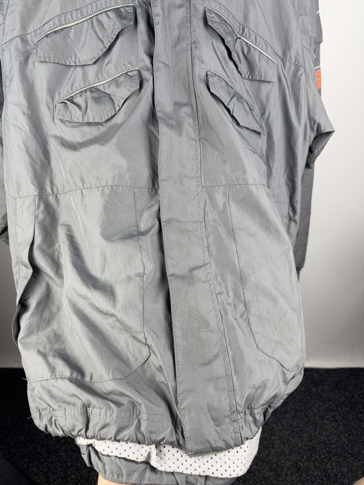 Nike × Vintage 00s Nike Air gray Tactical Jacket Utility Y2K Cyber Style Size US S / EU 44-46 / 1 - 10 Thumbnail