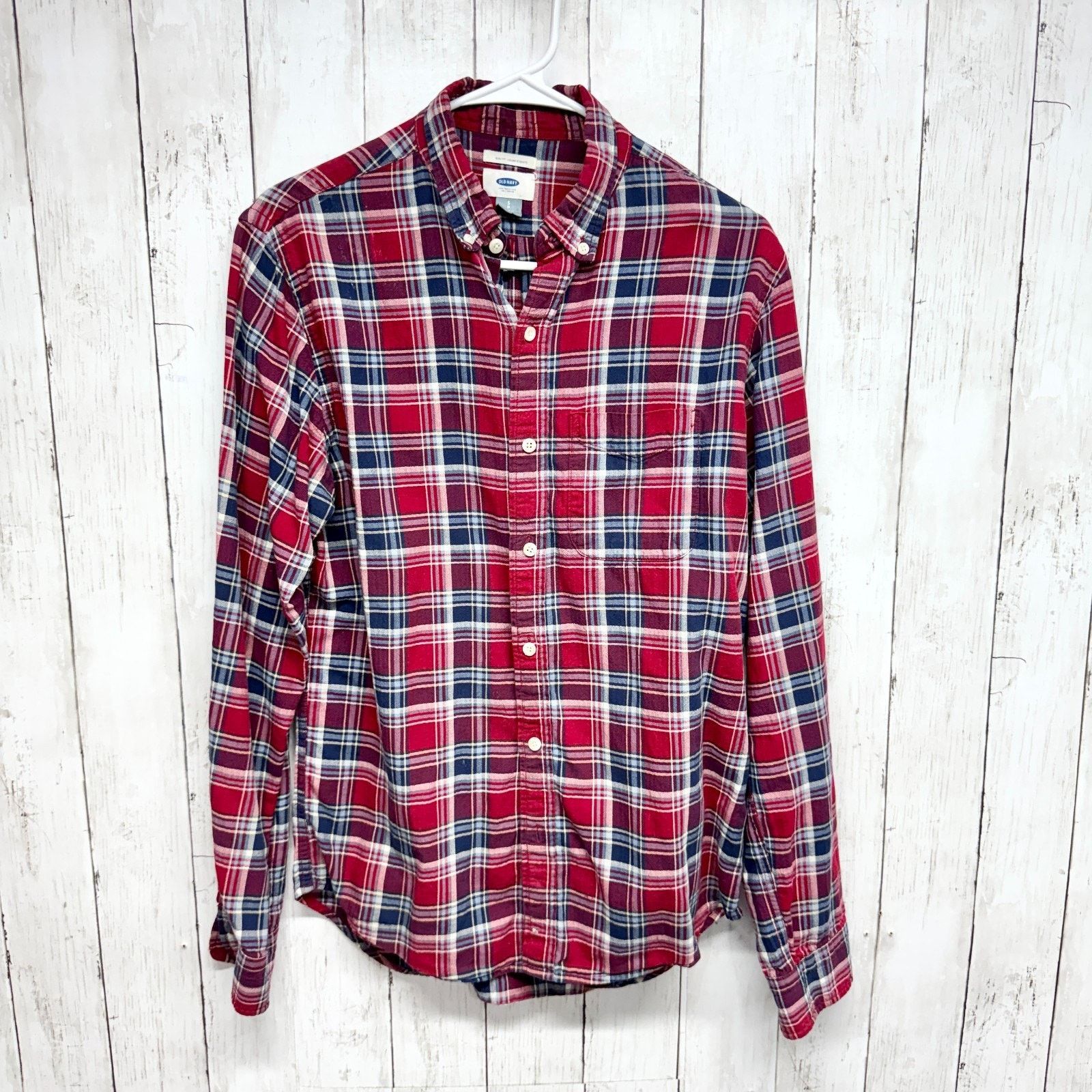 Old Navy Old Navy Shirt Small Slim Fit Plaid Long Sleeve Button Down Size S / US 4 / IT 40 - 1 Thumbnail
