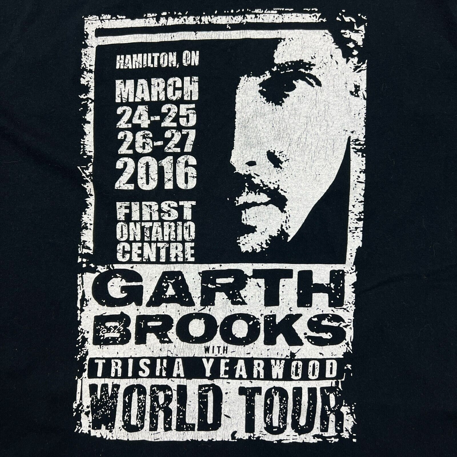 Band Tees × Vintage 2016 Garth Brooks T Shirt XL World Tour Short Sleeve Tee Size US XL / EU 56 / 4 - 4 Thumbnail
