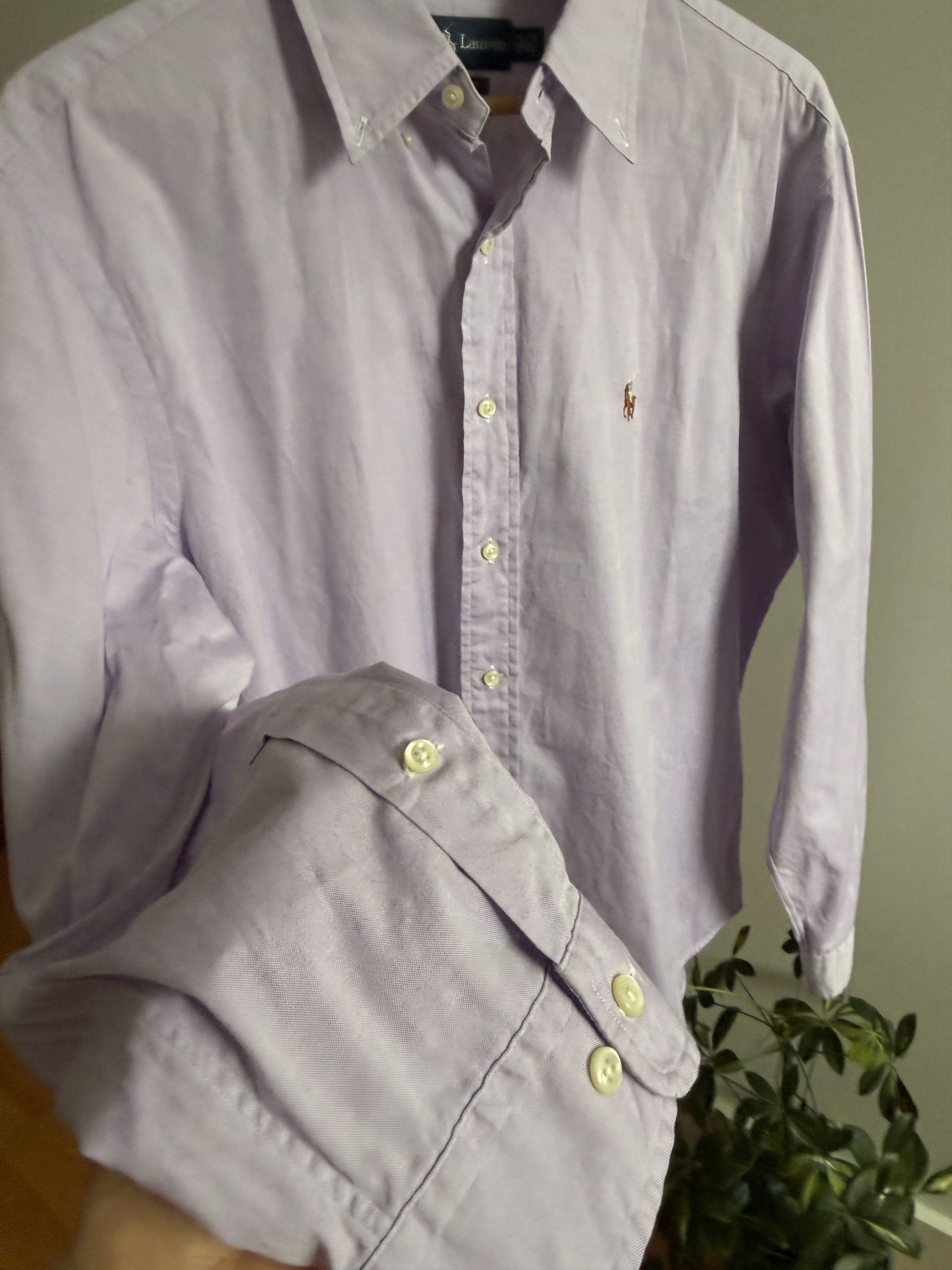 Polo Ralph Lauren Polo Ralph Lauren men's cotton shirt light purple Size US L / EU 52-54 / 3 - 10 Thumbnail
